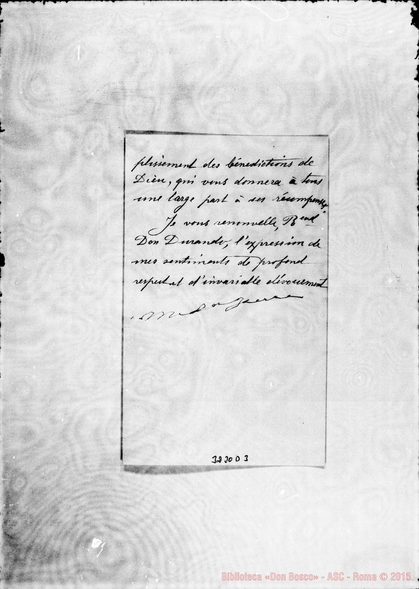 Fotogramma D 3 — M.lle Marie Lasserre-Don Durando. Pau, 17-12-1898