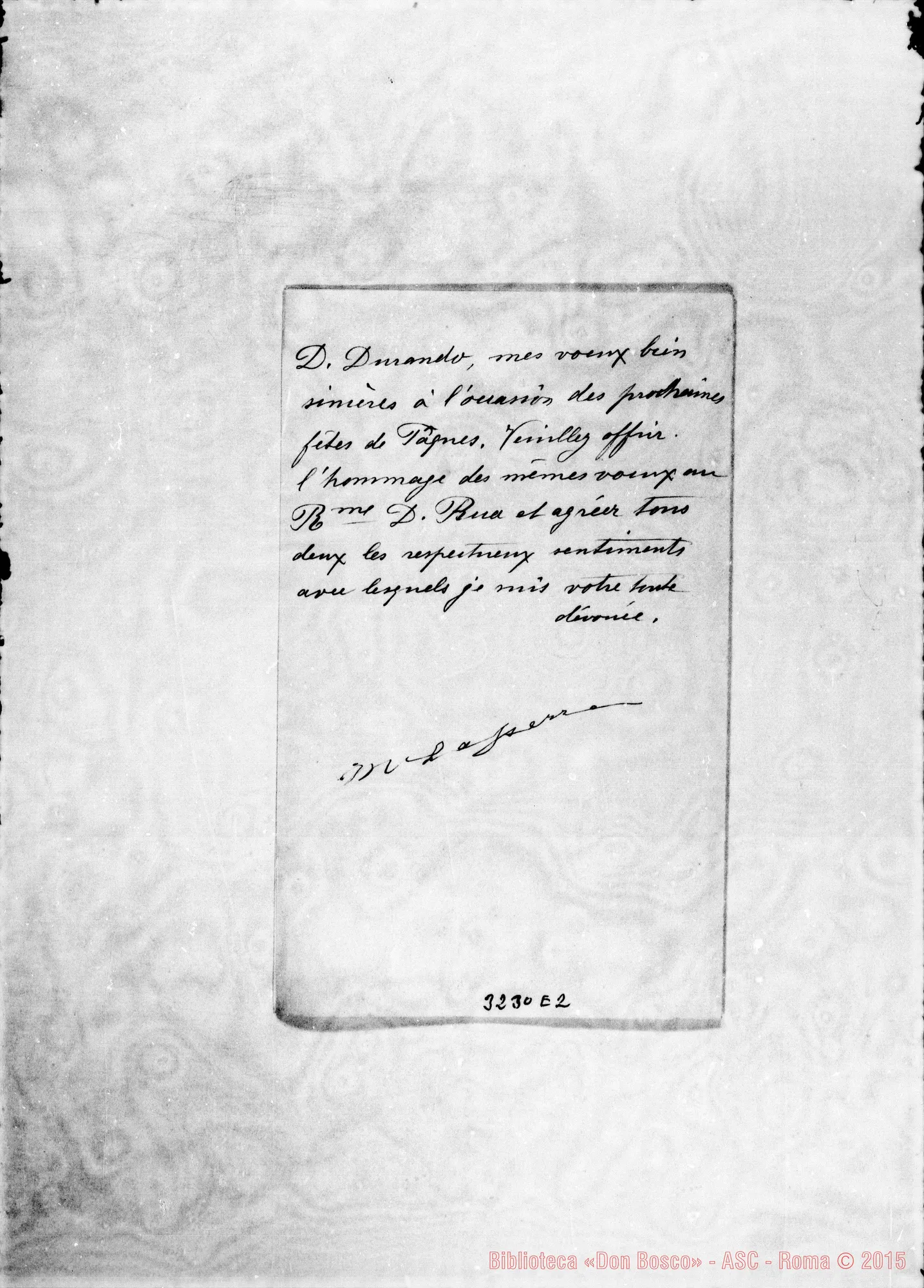 Fotogramma E 2 — M.lle Marie Lasserre-Don Durando. Pau, 29-03-1899