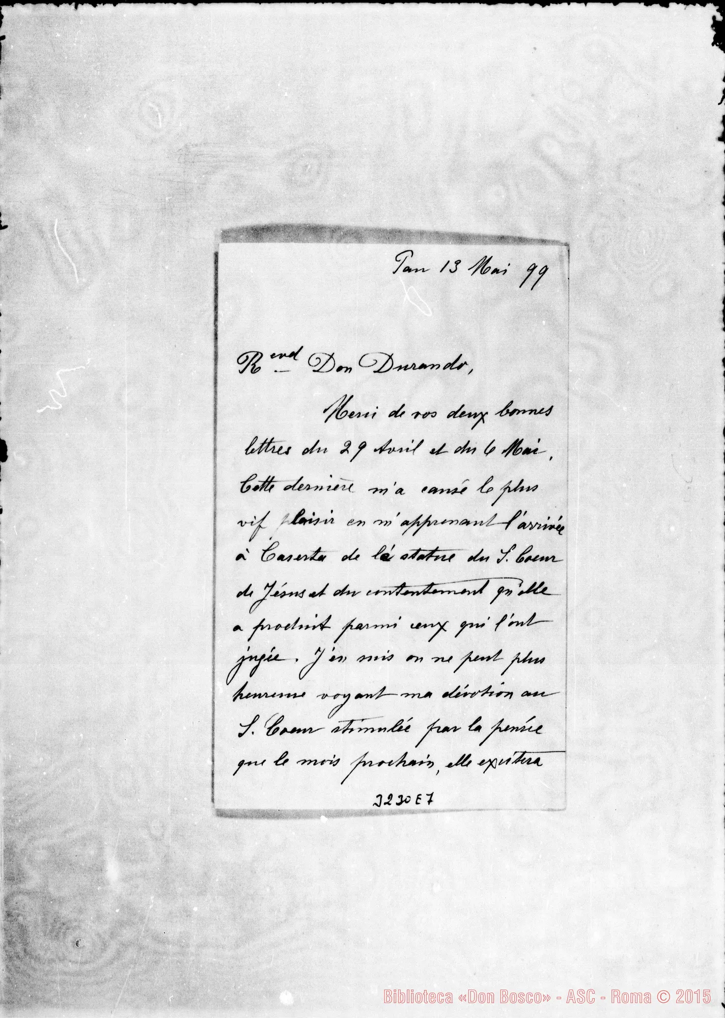 Fotogramma E 7 — M.lle Marie Lasserre-Don Durando. Pau, 13-05-1899