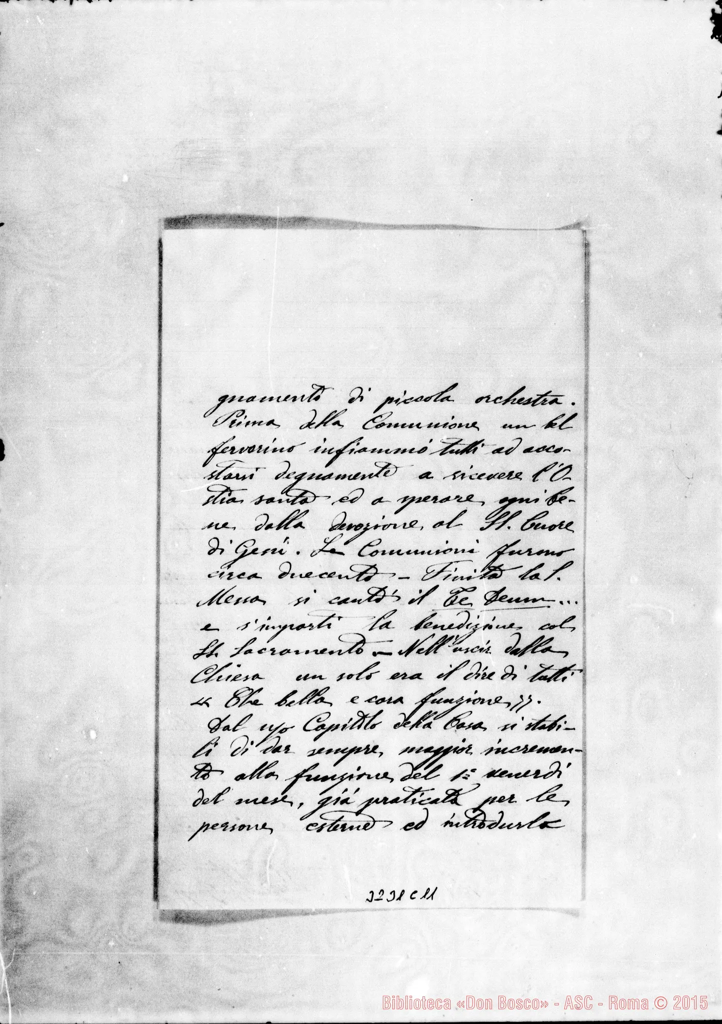 Fotogramma C 11 — Don Giuseppe Gonzi-Don Rua. Caserta, giugno 1901. Autogr. Rua