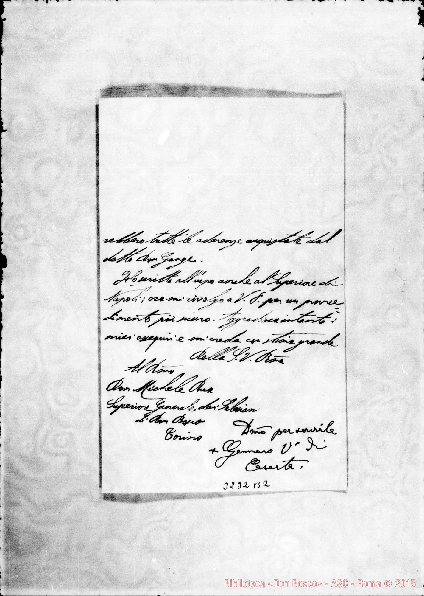 Fotogramma B 2 — Gennaro Cosenza, vesc.-Don Rua. Caserta, 11-10-1904