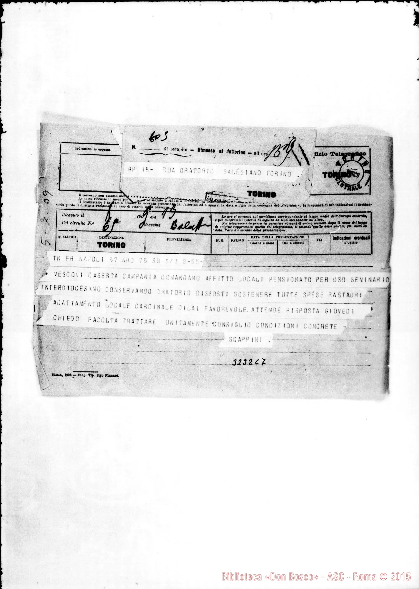 Fotogramma C 7 — Don Scappini-Don Rua. Telegramma.