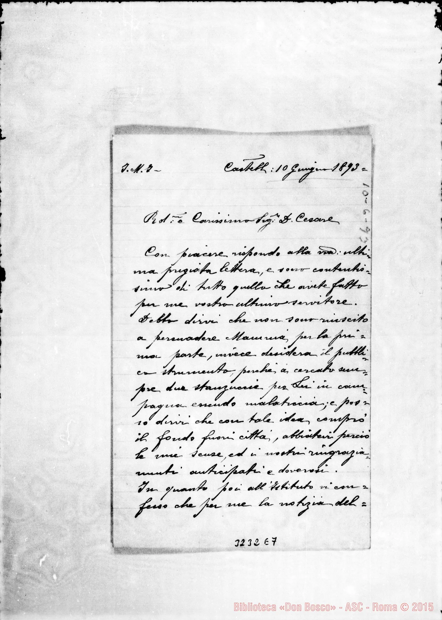 Fotogramma E 7 — Don Raffaele Starace-Don Cesare. Castellammare, 10-06-1893