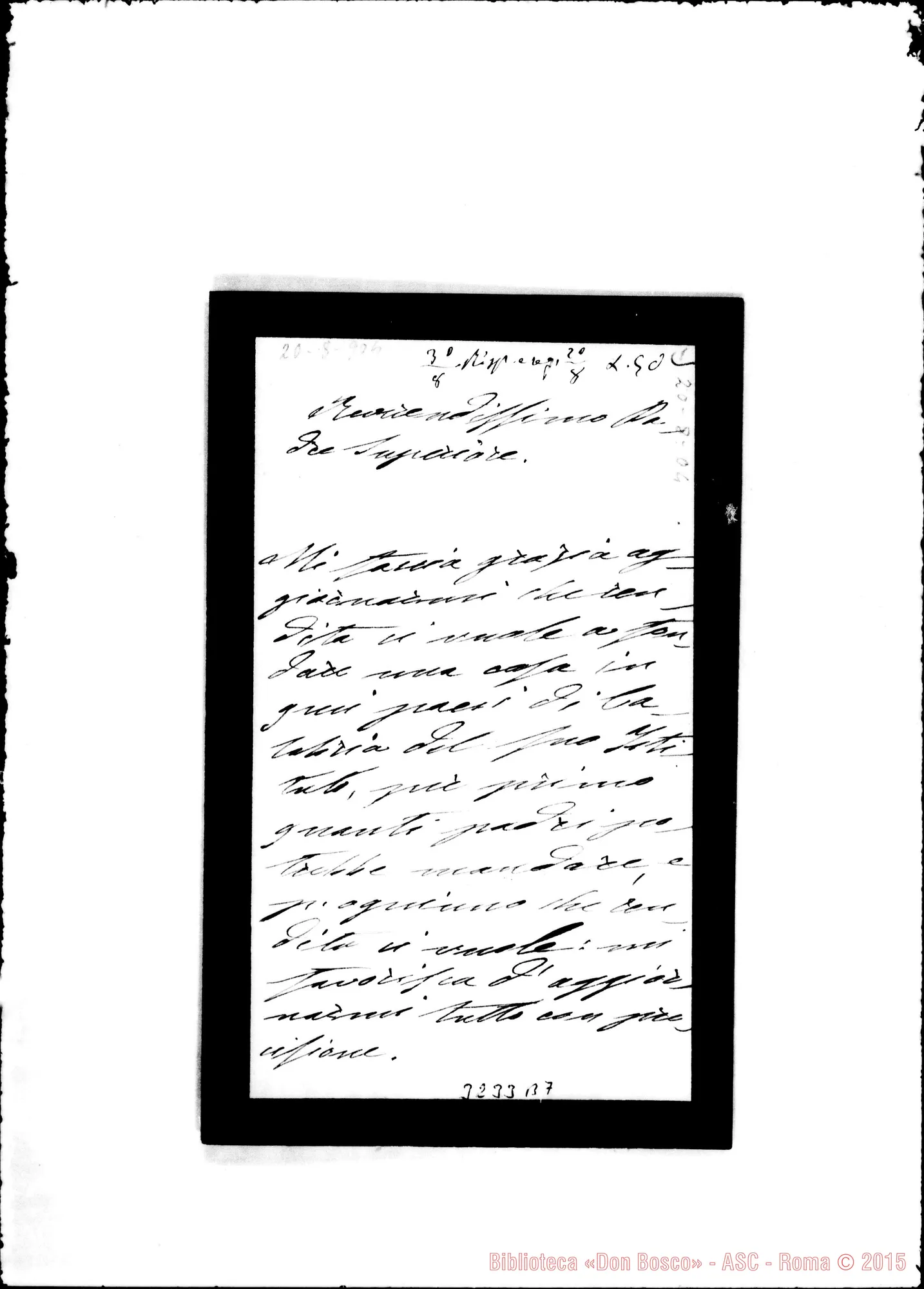 Fotogramma B 7 — Baronessa Scoppa-Don Rua. Castellammare, 20-08-1904 Autogr. Rua