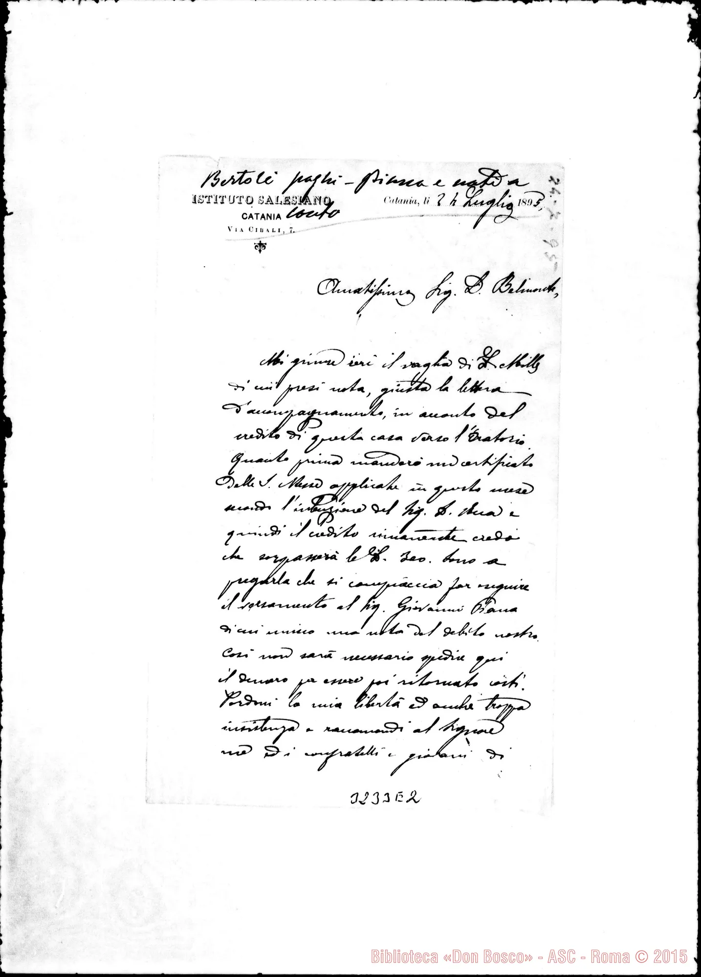 Fotogramma E 2 — Don Ghigliotto-Don Belmonte. Catania, 24-07-1895