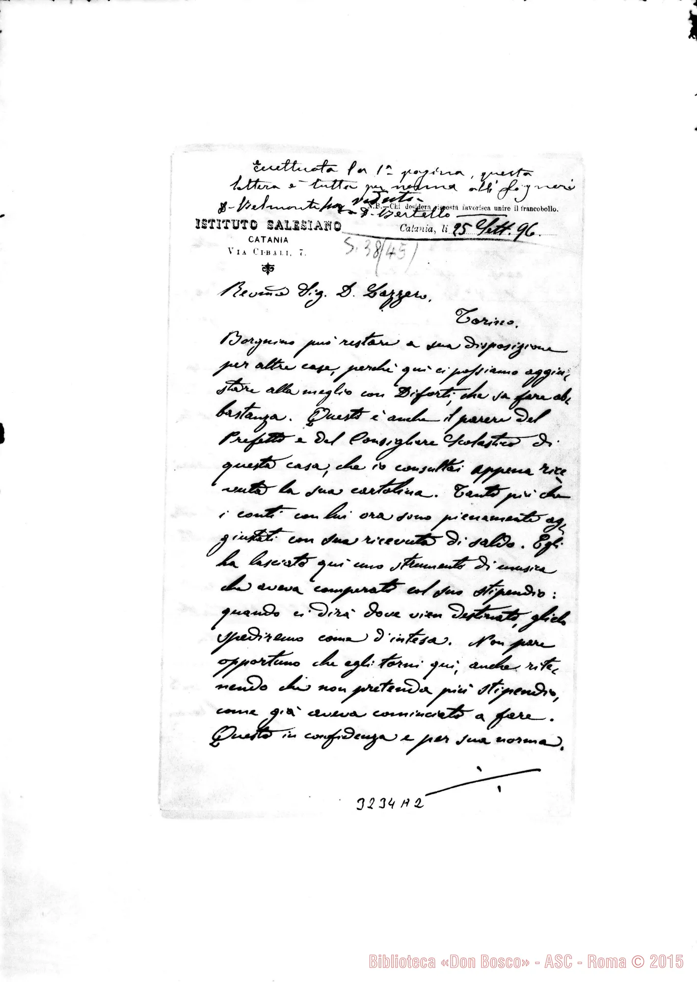 Fotogramma A 2 — Don Giovanni Bovio-Don Lazzero. Catania, 25-09-1896