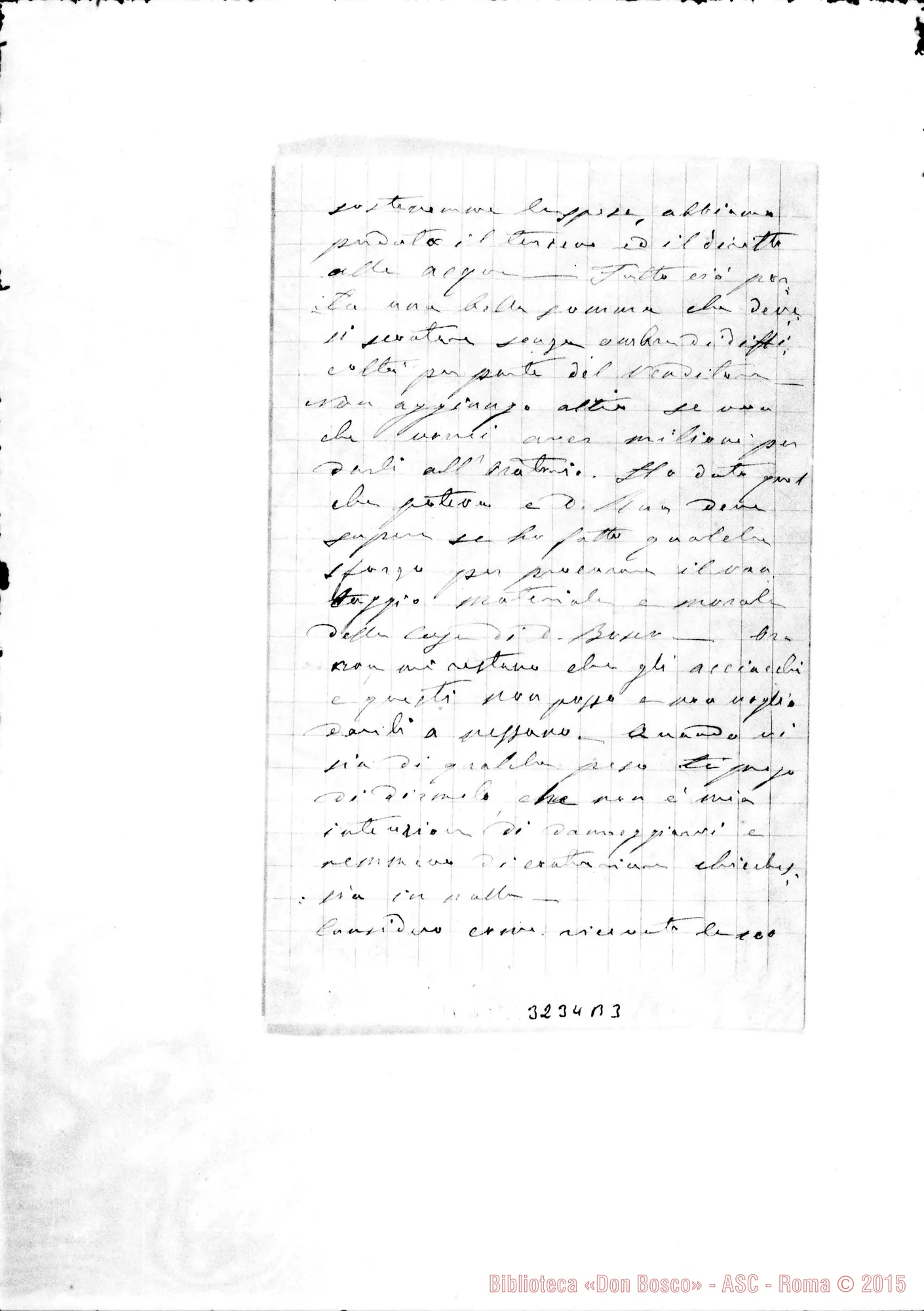 Fotogramma B 3 — Don Angelo Savio-Don Rua. Buenos Aires, 3-04-1889. Autogr. Rua