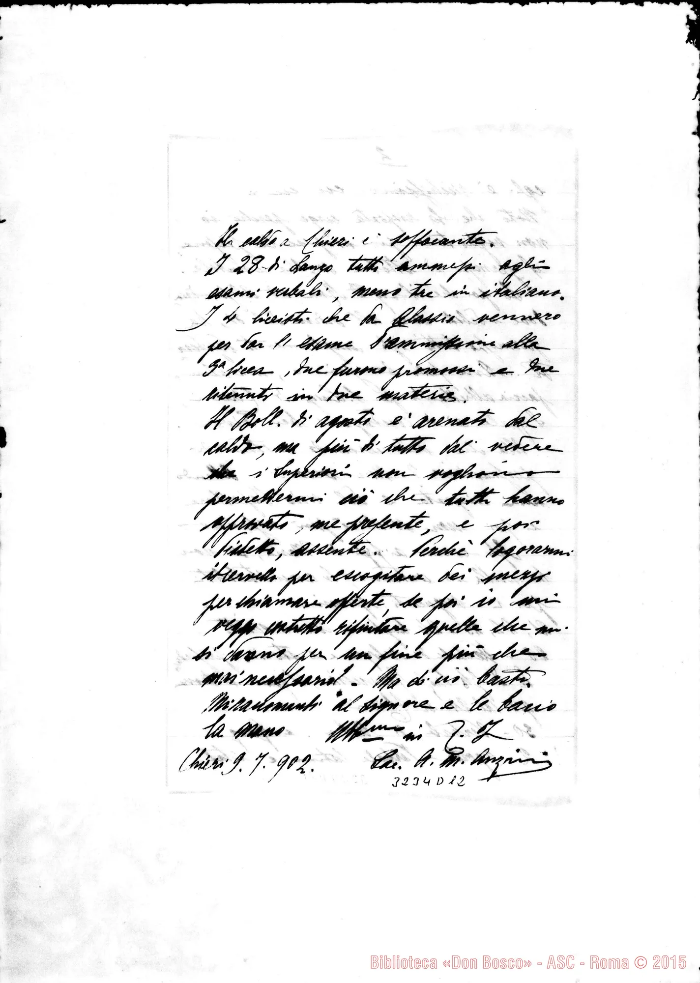 Fotogramma D 12 — Don Anzini-Ispettore. Chieri, 9-07-1902
