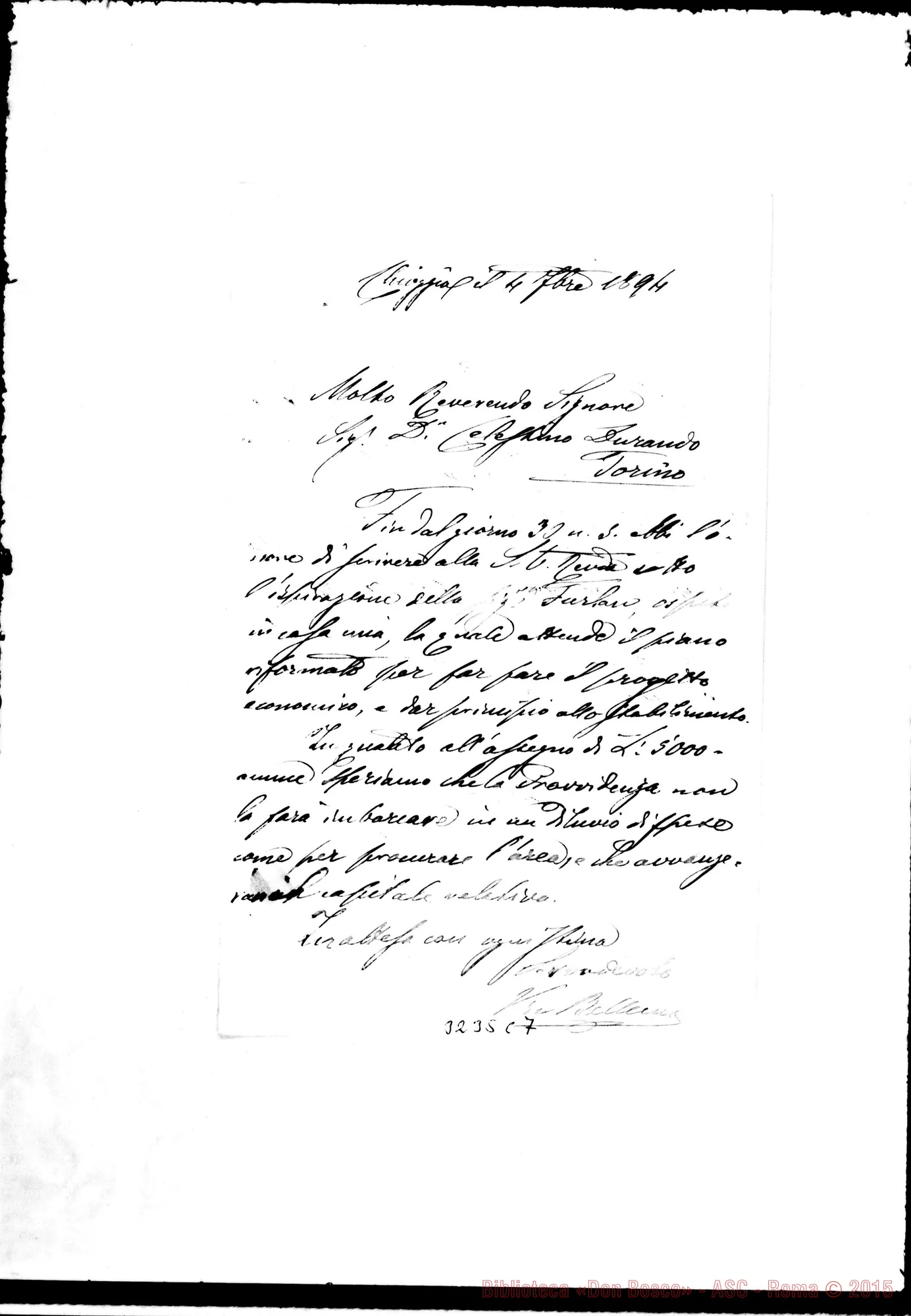 Fotogramma C 7 — Vincenzo Bellemo-Don Durando. Chioggia, 4-09-1894