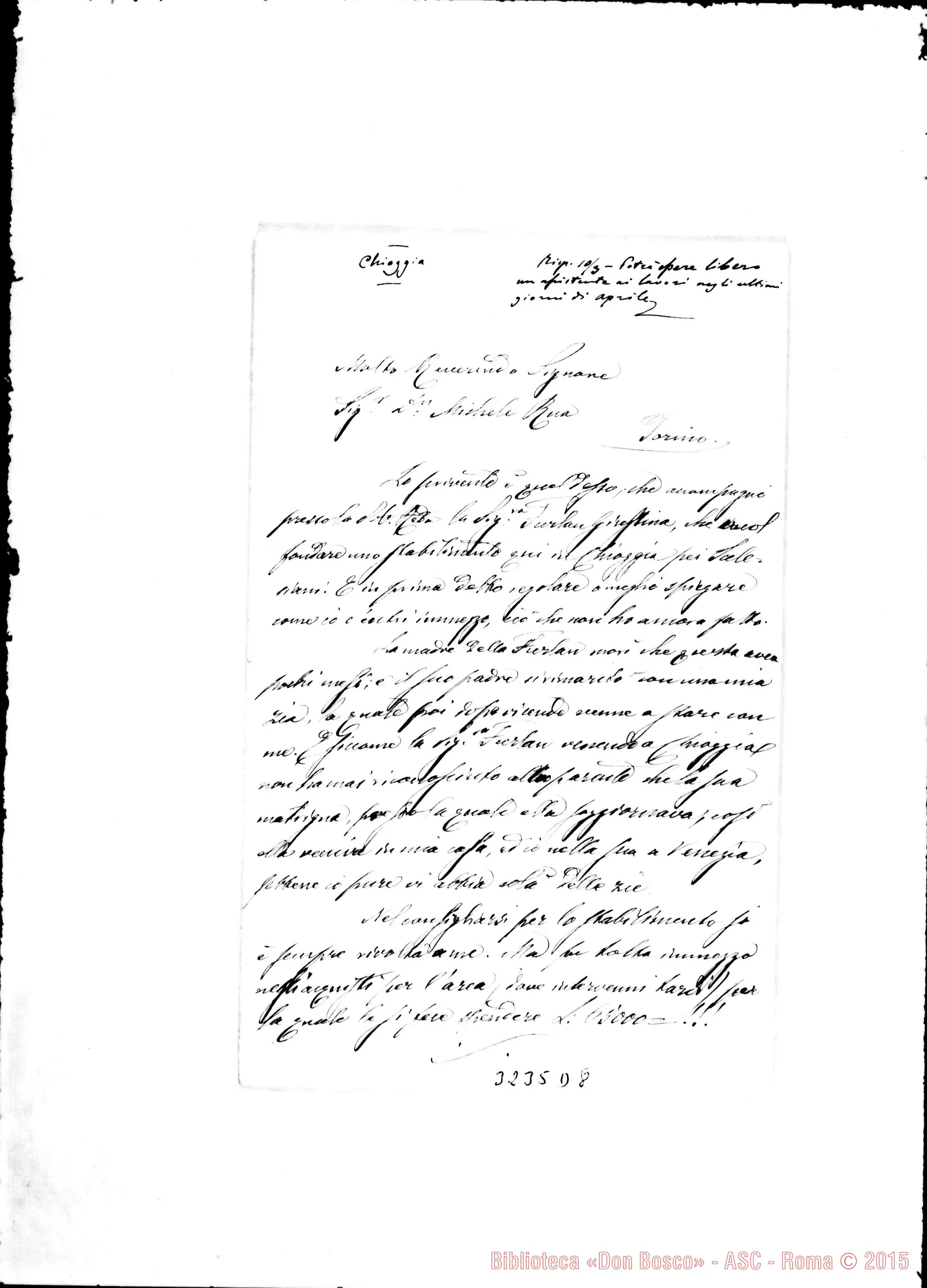 Fotogramma D 8 — Vincenzo Bellemo-Don Rua. Chioggia, 3-03-1896