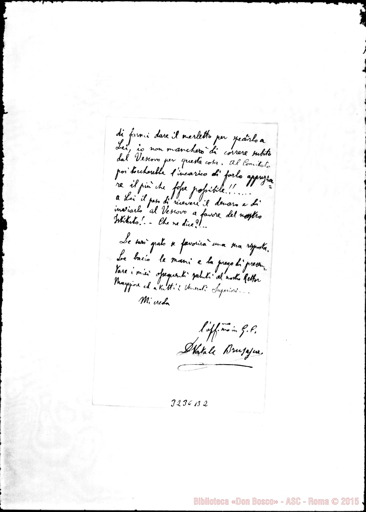 Fotogramma B 2 — Don Natale Brusasca-Don Rinaldi. Chioggia, 20-07-1909 Autogr. Rinaldi