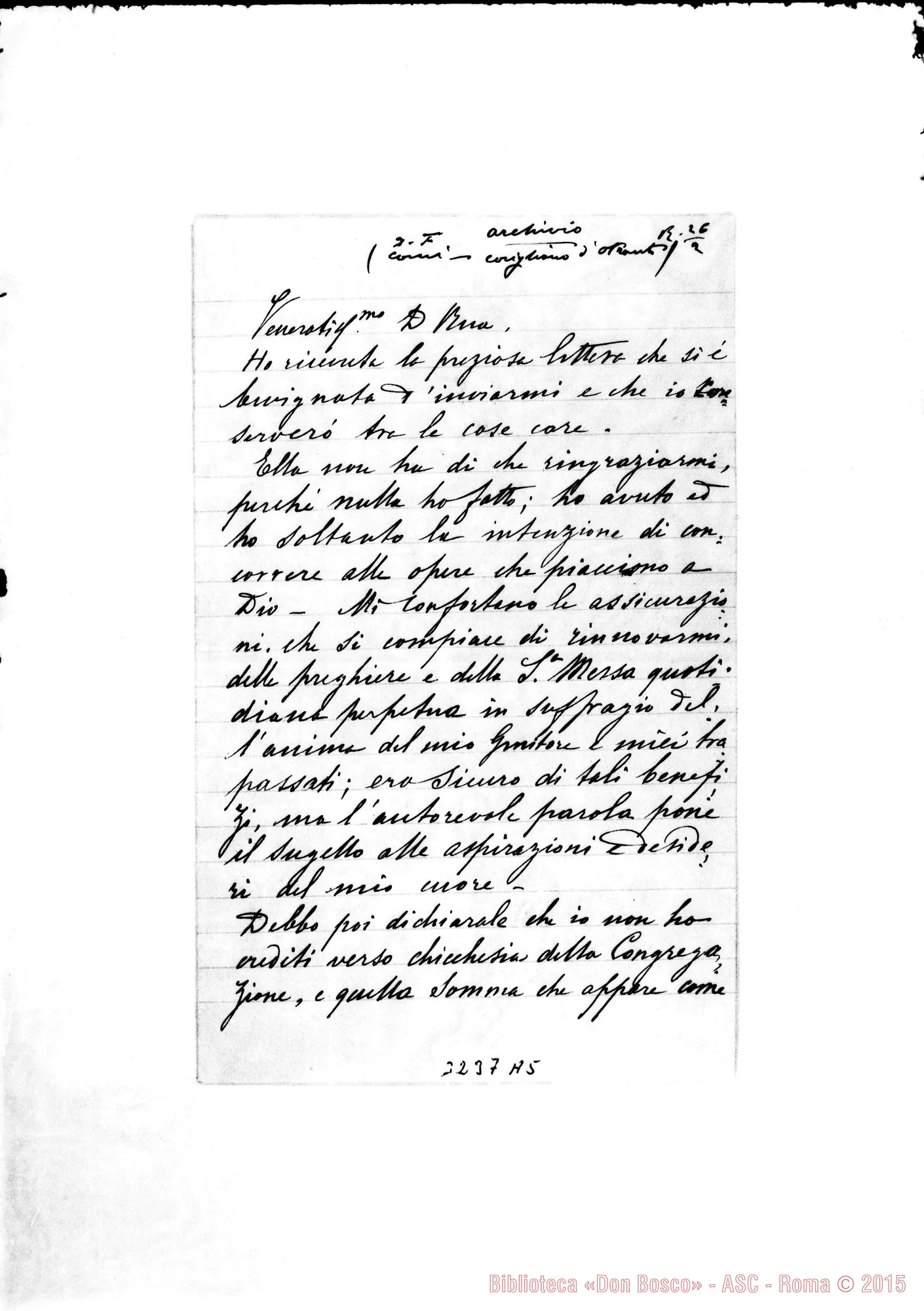 Fotogramma A 5 — Corigliano d’Otranto: Mario Comi-Don Rua. Corigliano, 16-02-1902. Autogr. Rinaldi