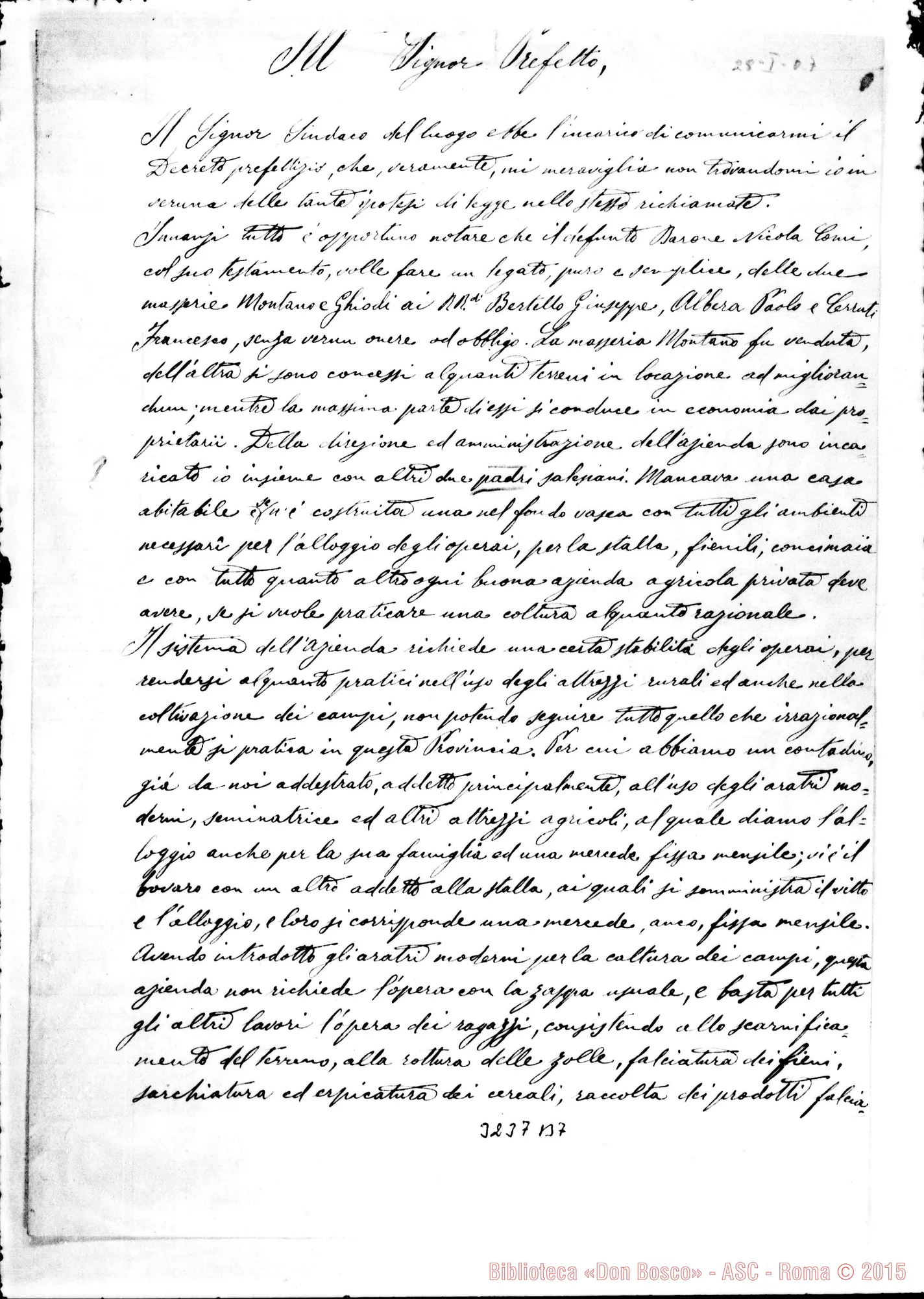 Fotogramma B 7 — Don Ambrogio Della Beffa-Sig. Prefetto. Corigliano, 28-01-1907