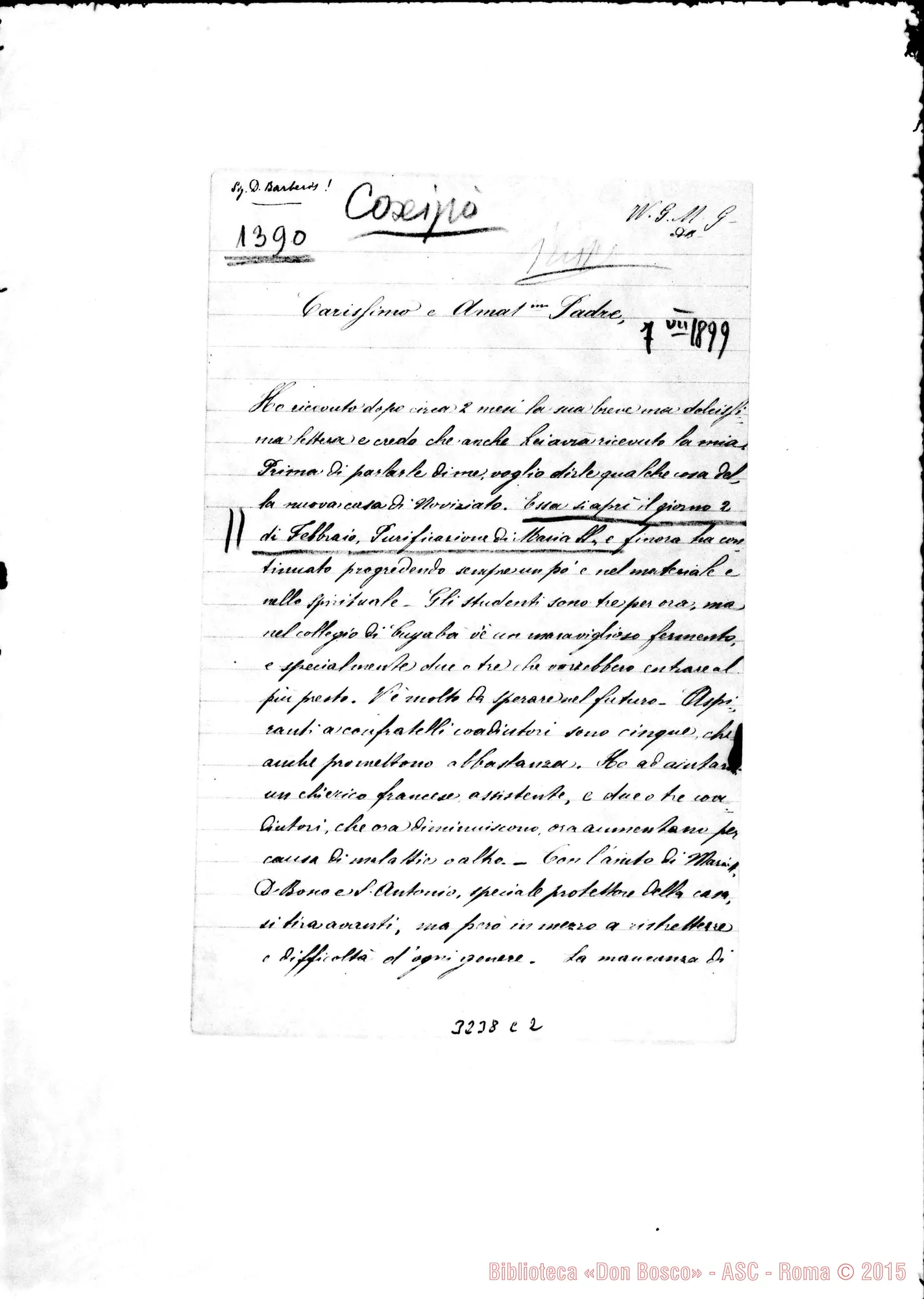 Fotogramma C 2 — Don Pappalardo-Amatissimo Padre. Coxipó, 26-04-1899