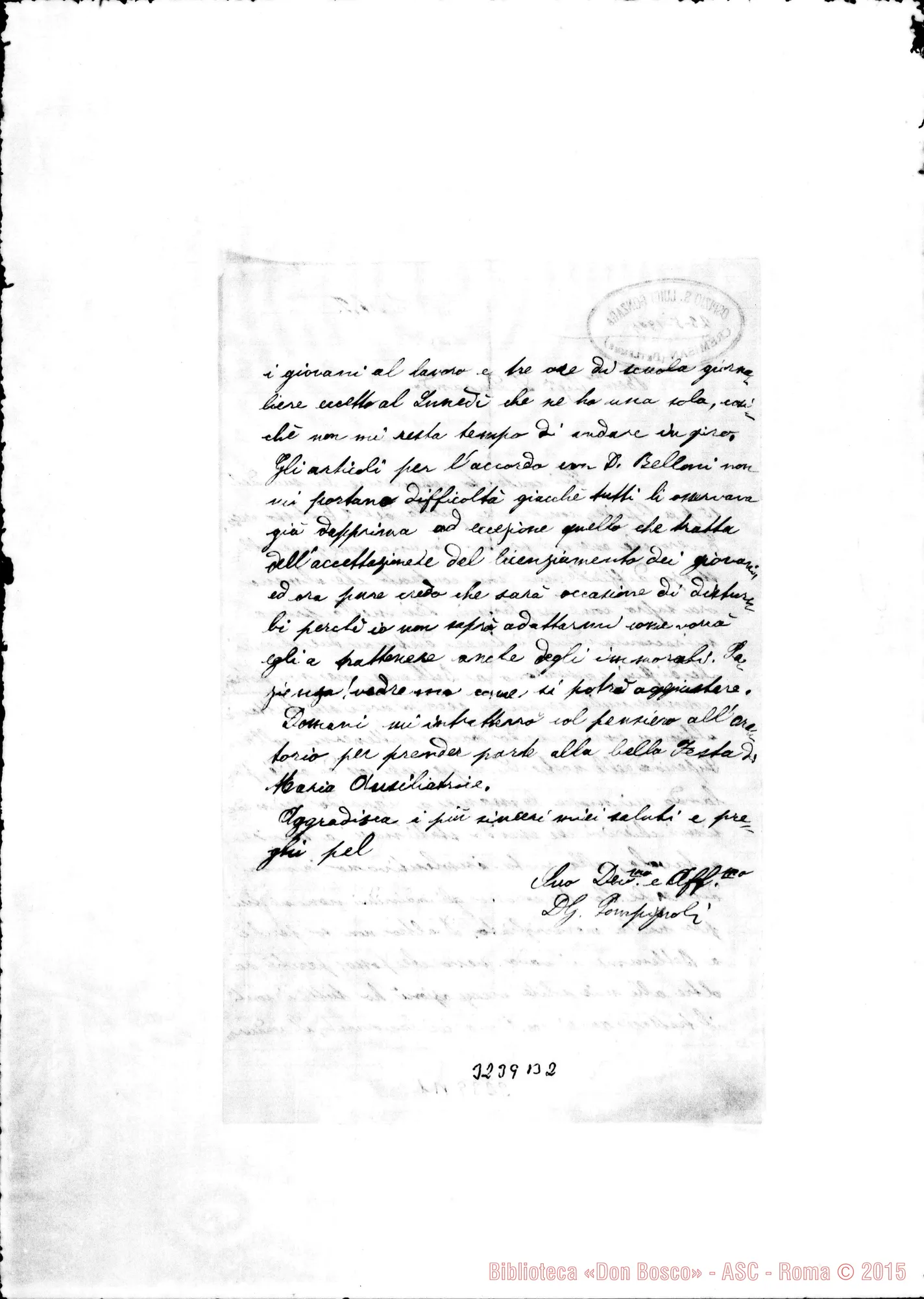 Fotogramma B 2 — Don Giuseppe Pompignoli-Don Durando. Cremisan, 23-05-1897