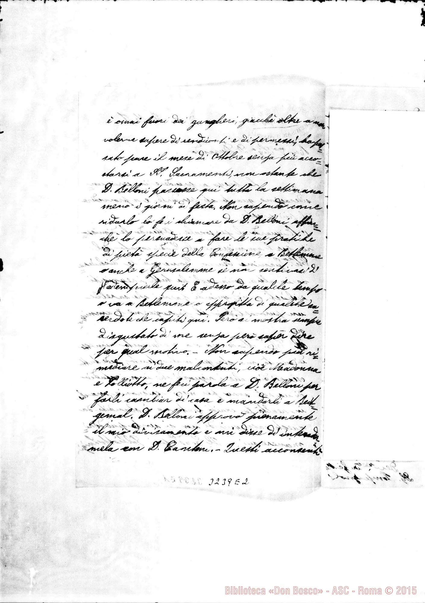 Fotogramma E 2 — Don Pompignoli-Don Durando. Cremisan, 23-11-1900