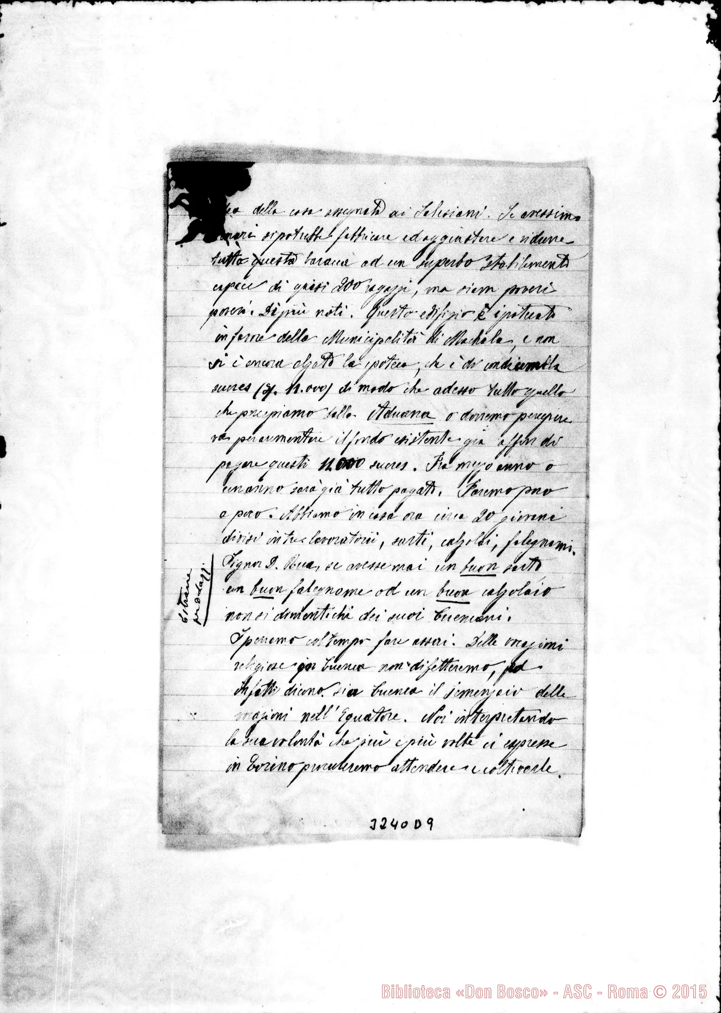 Fotogramma D 9 — Luigi Valetto-Don Rua. Cuenca, 22-04-1893 Autogr Rua