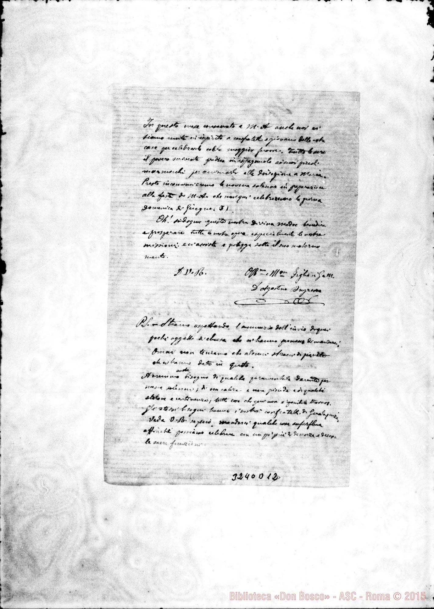 Fotogramma D 12 — Don Bruzzone Agostino-Carissimo Superiore. Cuenca, 18-05-1895