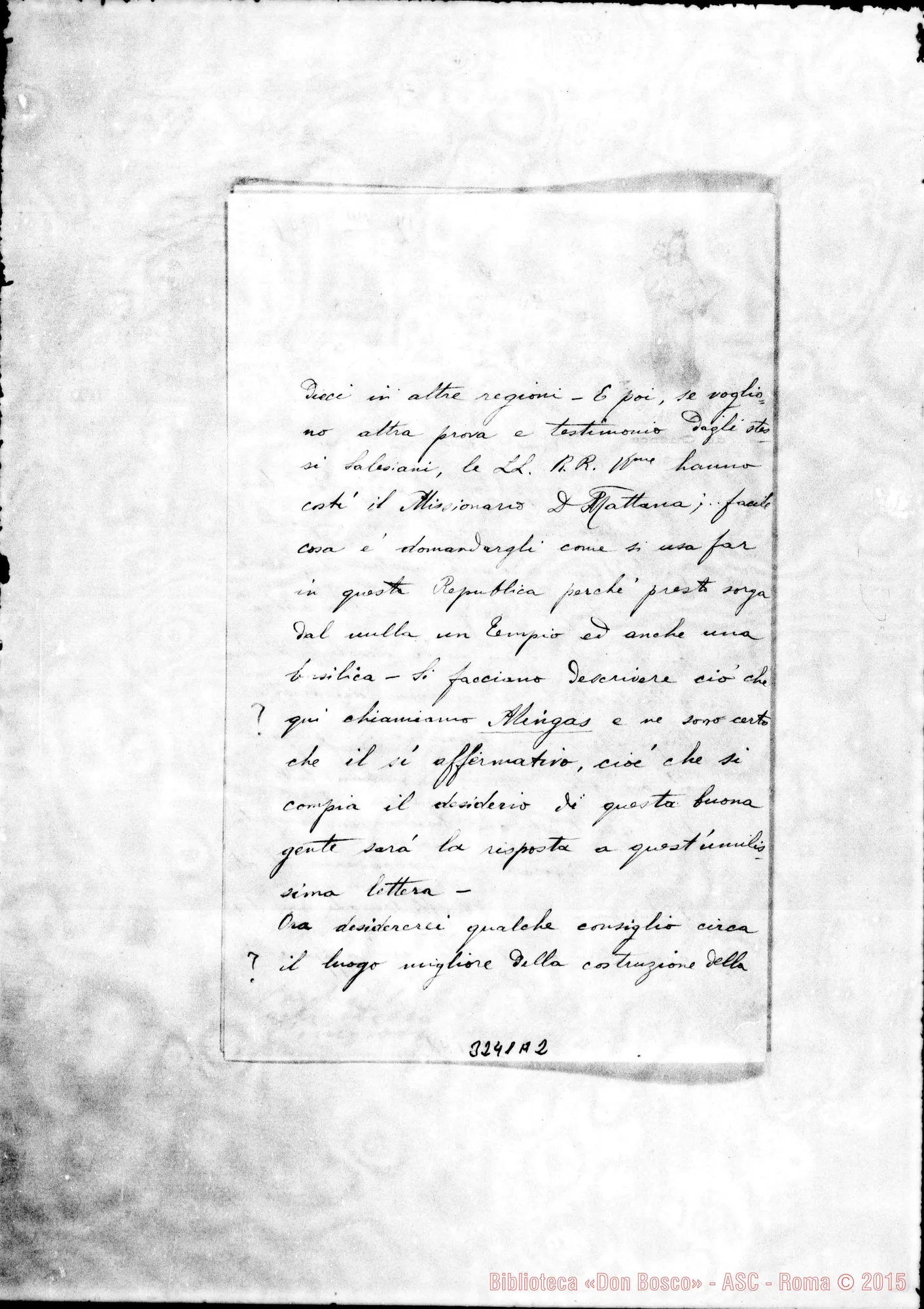 Fotogramma A 2 — Don Pier Luigi Colombo-Superiori. Cuenca, 12-08-1907. Autogr. Rua