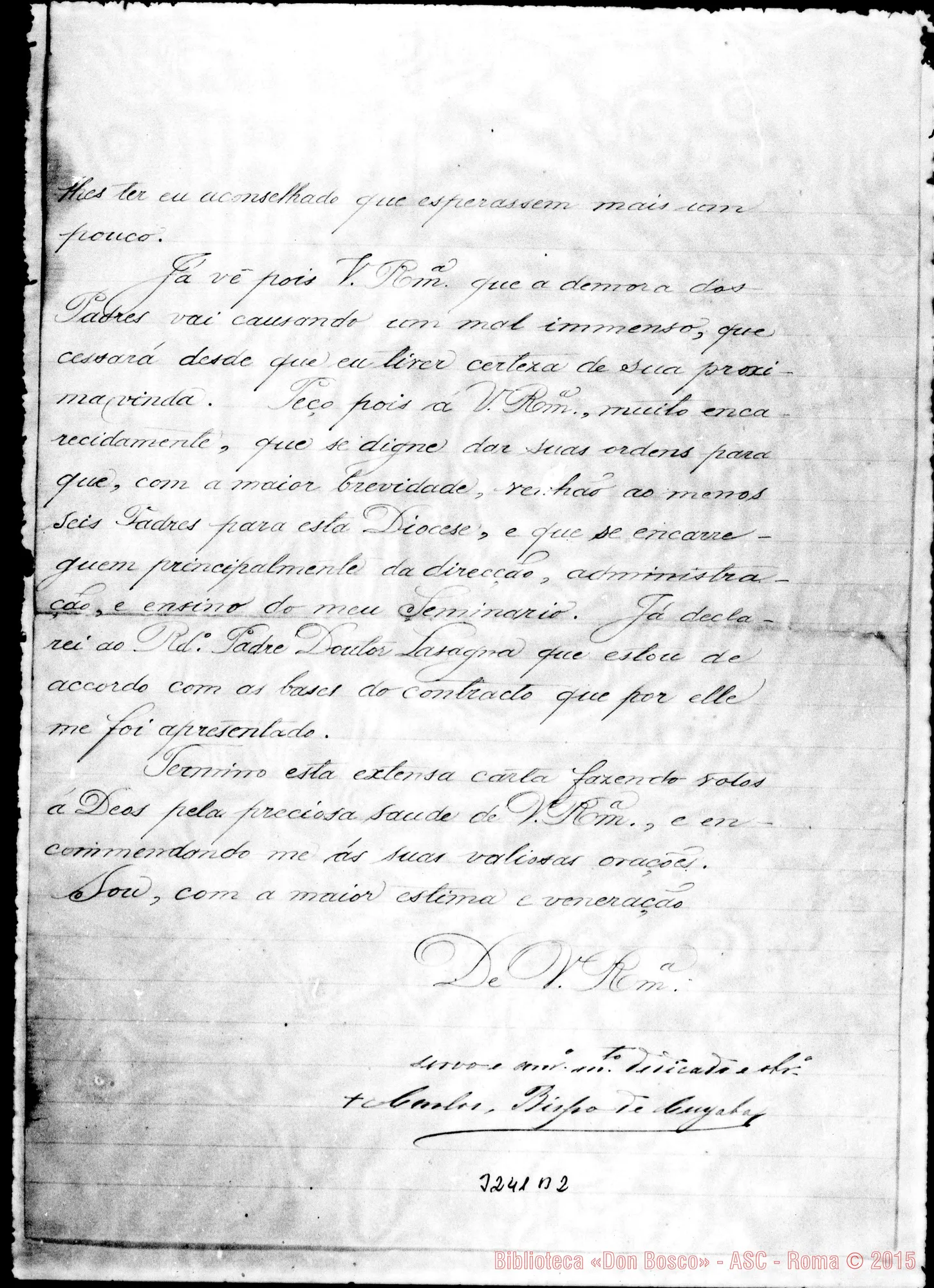 Fotogramma B 2 — Cuyaba: Carlo Luigi d’Amour, vesc. di Cuyabâ-Don Bosco, il 4-02-1884