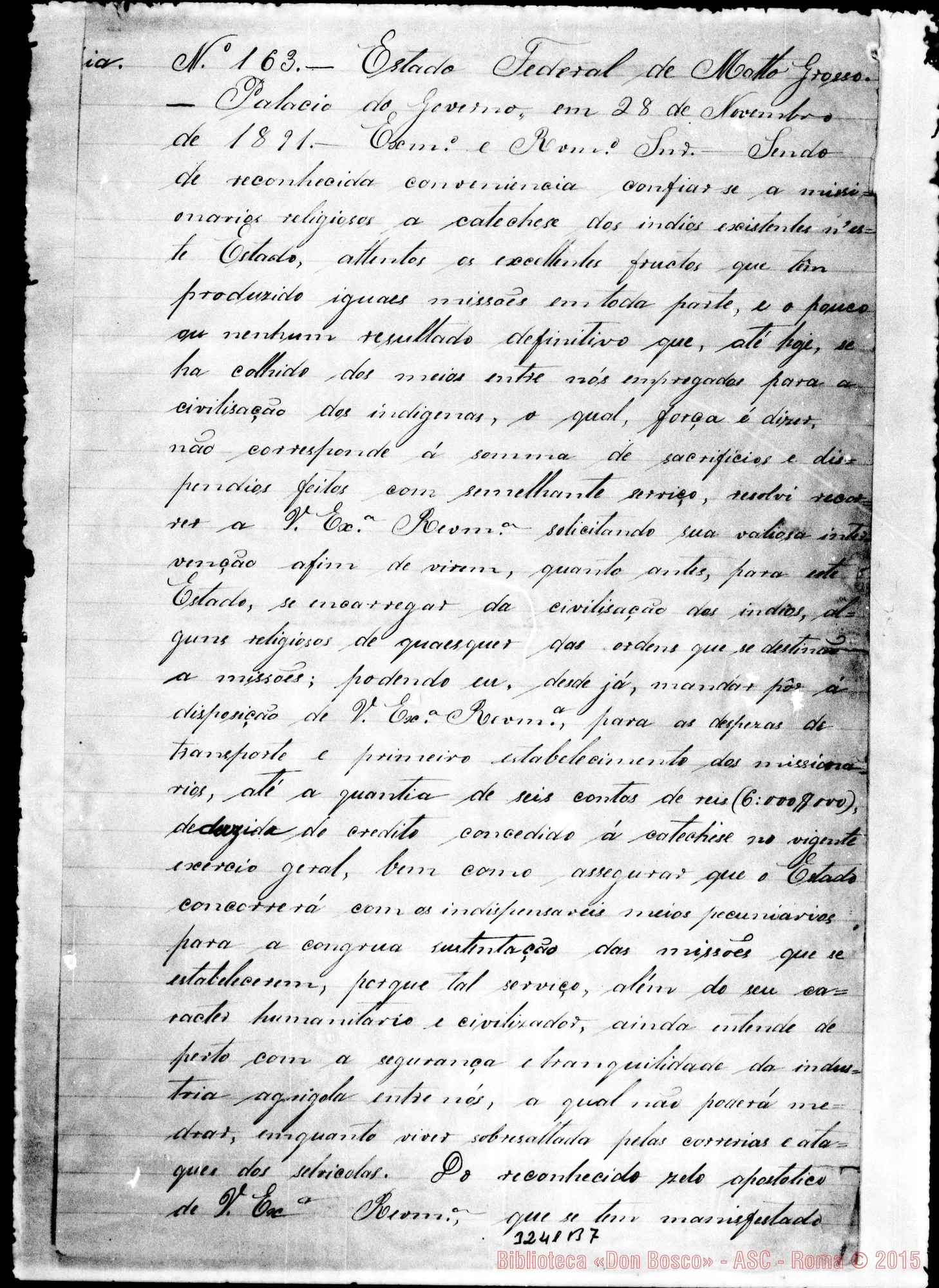 Fotogramma B 7 — Abbozzo di convenzione