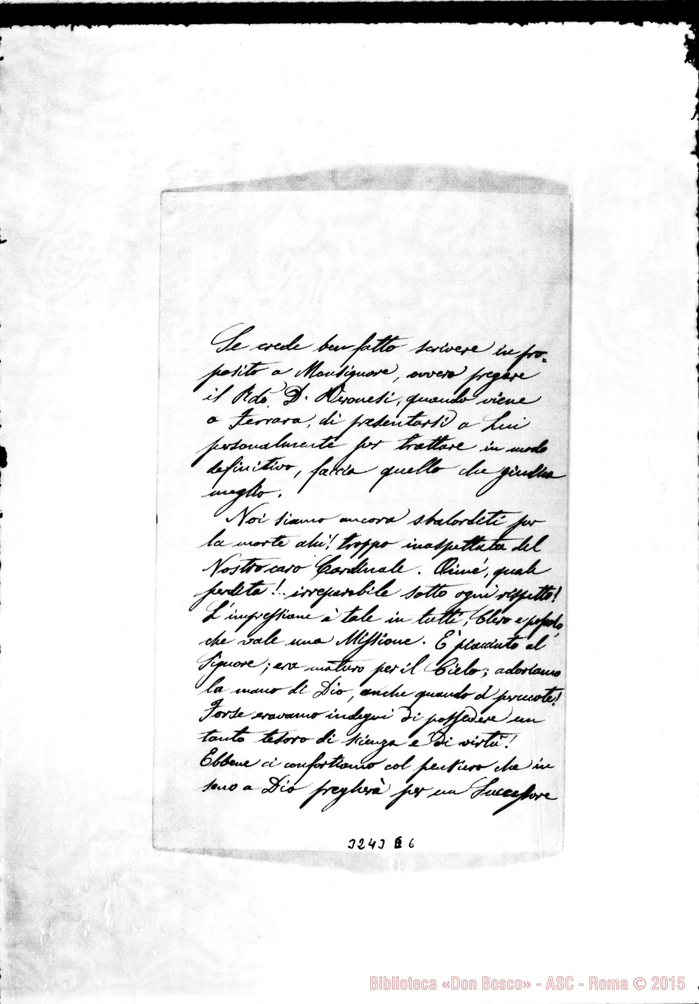 Fotogramma E 6 — Don Andrea Baldi-Rev.do Sig. Ferrara, 20-03-1896