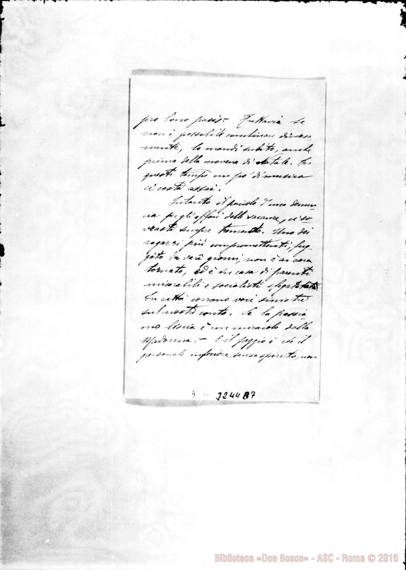 Fotogramma B 7 — Don Francesco De Agostini-Don Cerruti. Bologna, 7-12-1907