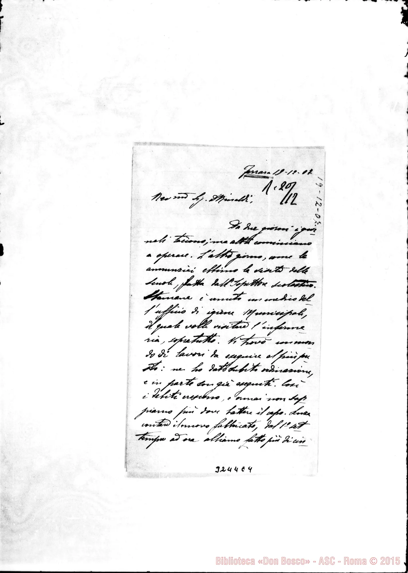 Fotogramma E 4 — Don Francesco De Agostini-Don Rinaldi. Ferrara, 19-12-1907