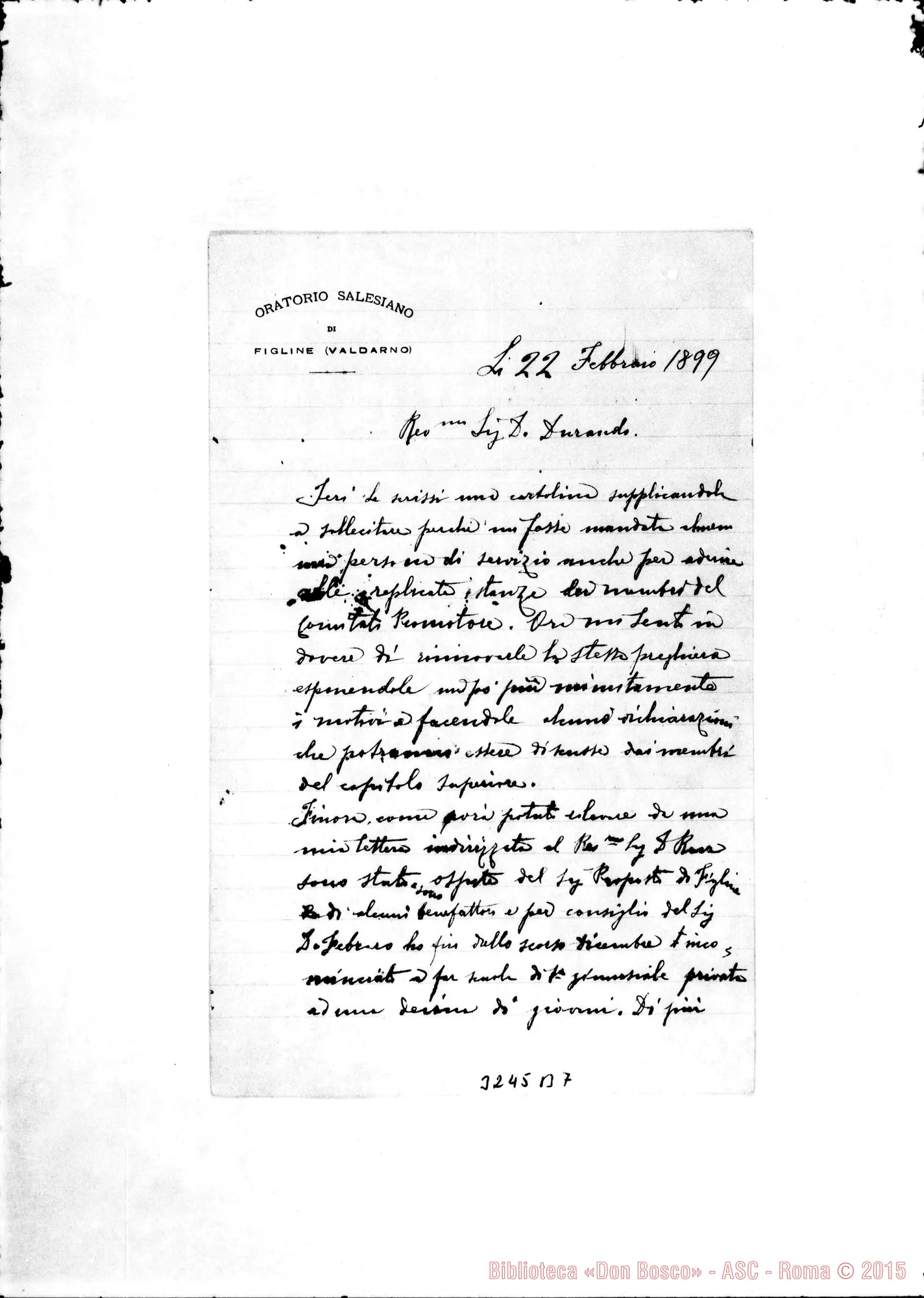 Fotogramma B 7 — Don Giovanni Roccia-Don Durando. Figline, 22-02-1899