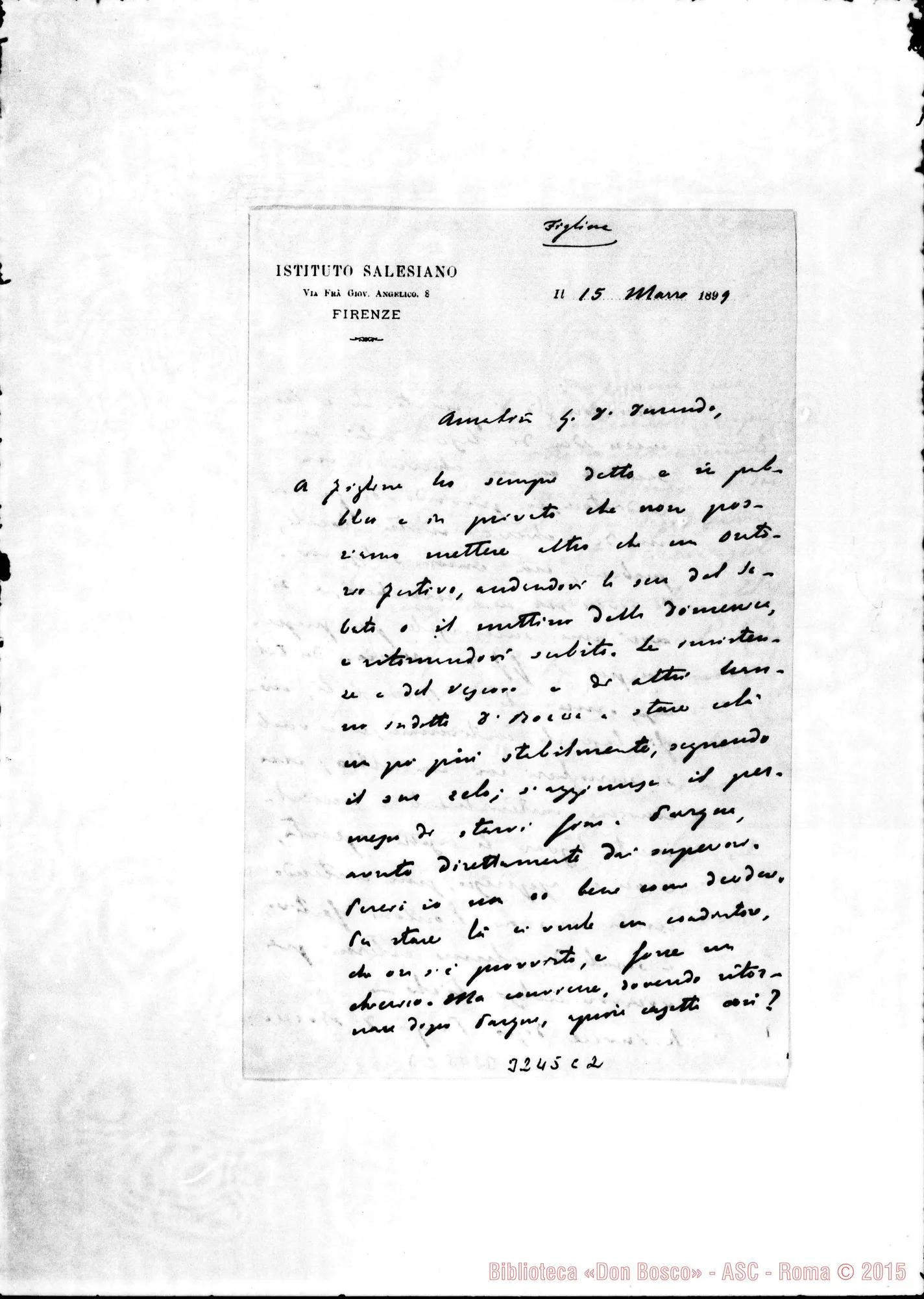 Fotogramma C 2 — Don Febraro Stefano-Don Durando. Firenze, 15-03-1899