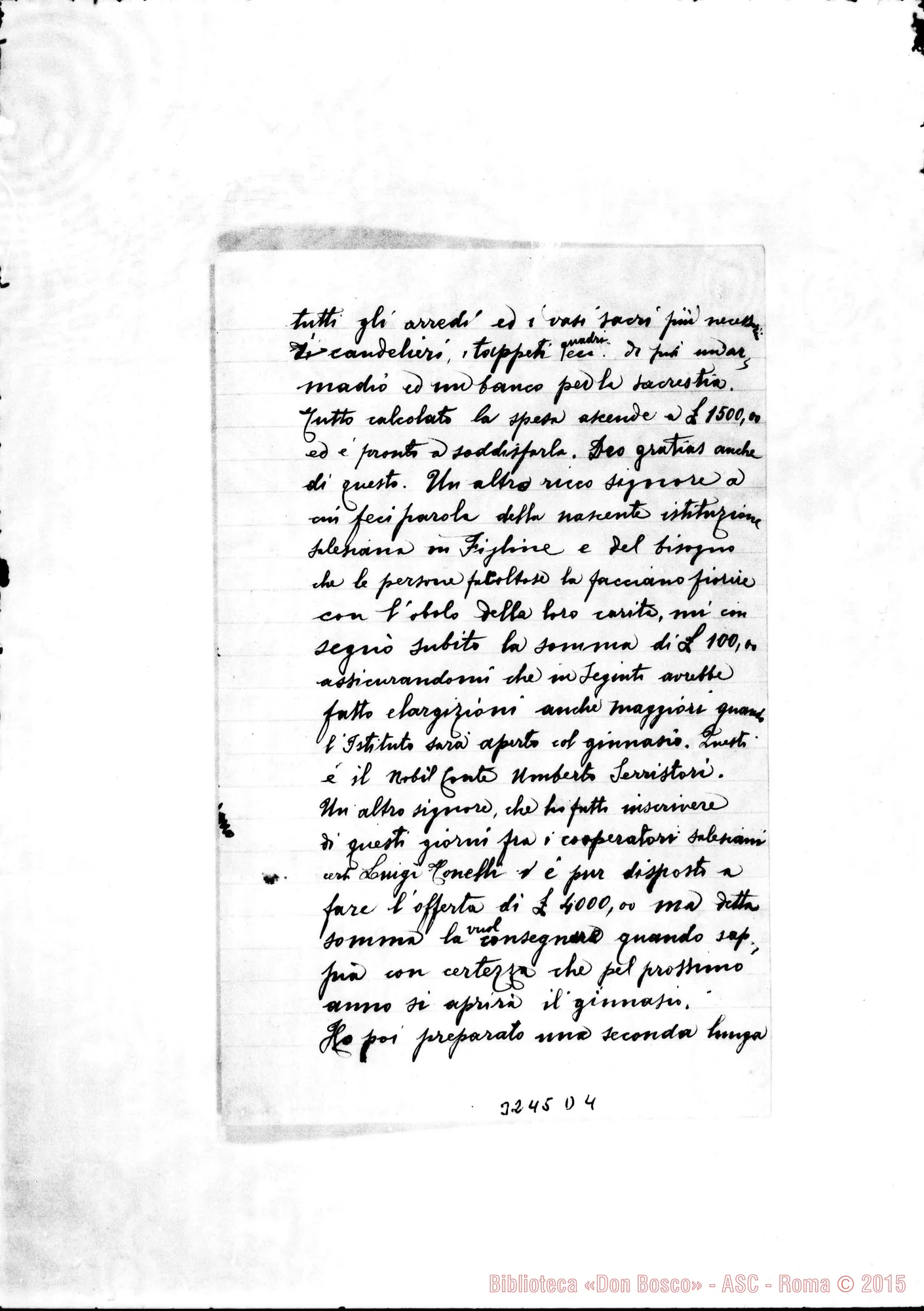 Fotogramma D 4 — Don Giovanni Roccia-Don Durando. Figline, 14-04-1899