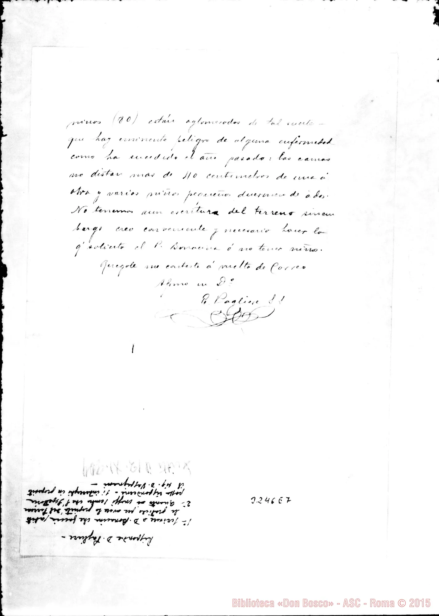 Fotogramma E 7 — Don Bonacina-Ispettore. Fortin M., 14-05-1909. Segue: D. Pagliere-D. Rinaldi Autogr. Rua