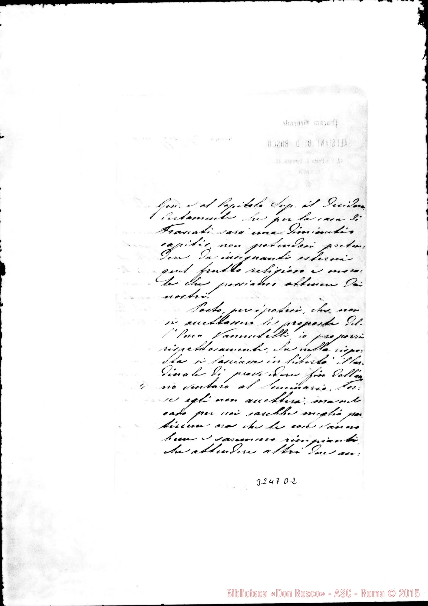 Fotogramma D 2 — Don Lodovico Costa-Don Rua. Frascati, 30-10-1905 Autogr. Rua E Rinaldi