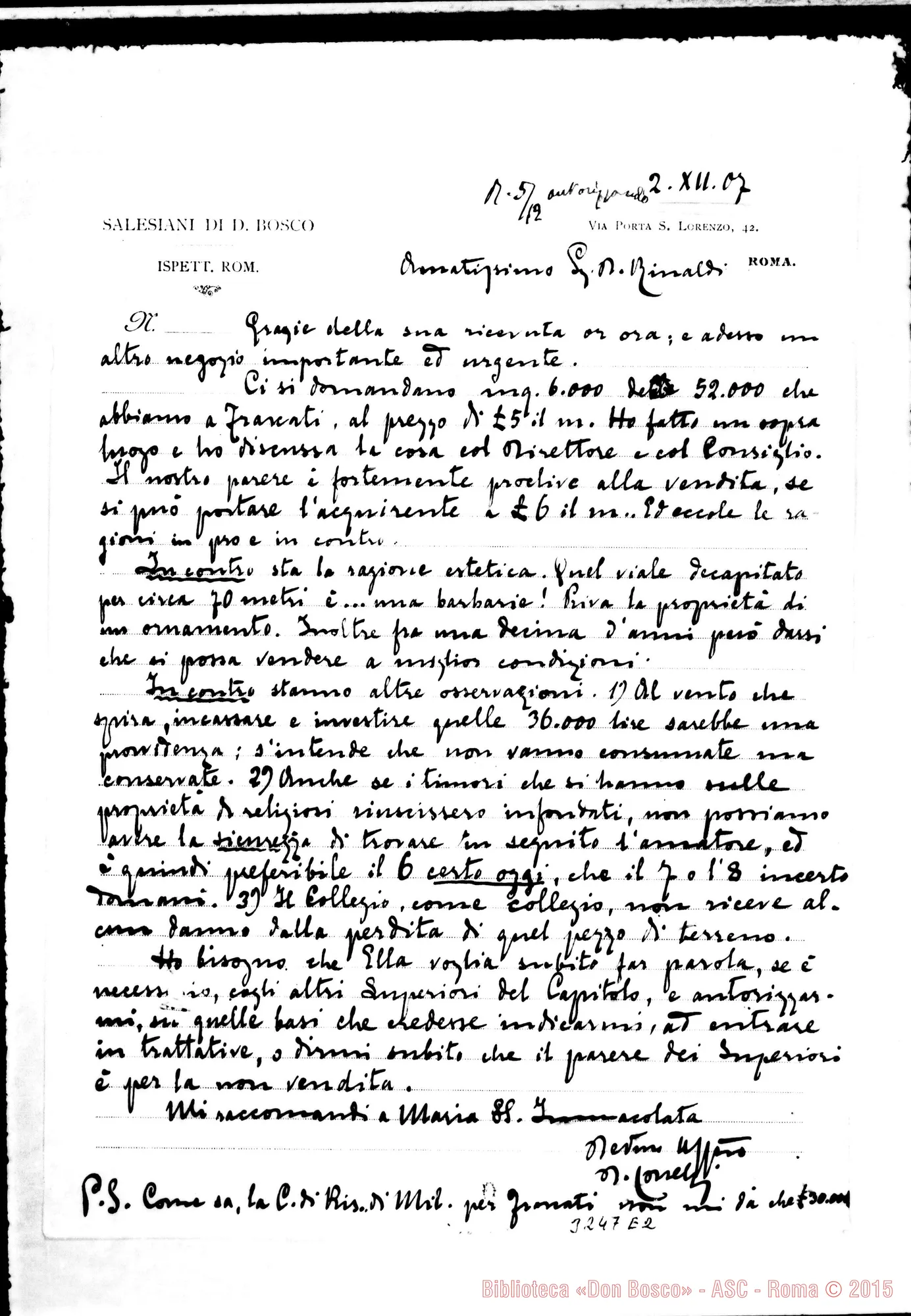Fotogramma E 2 — Don Conelli-Don Rinaldi. Roma, 2-12-1907