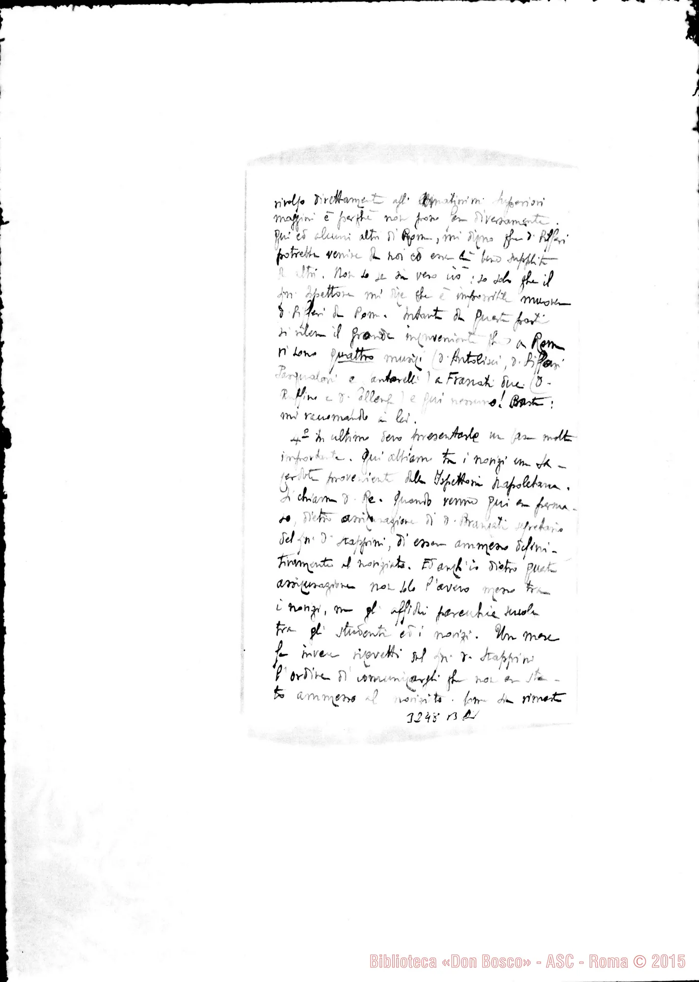 Fotogramma B 2 — Don Andrea Gennaro-Don Albera. Genzano, 29-11-1909