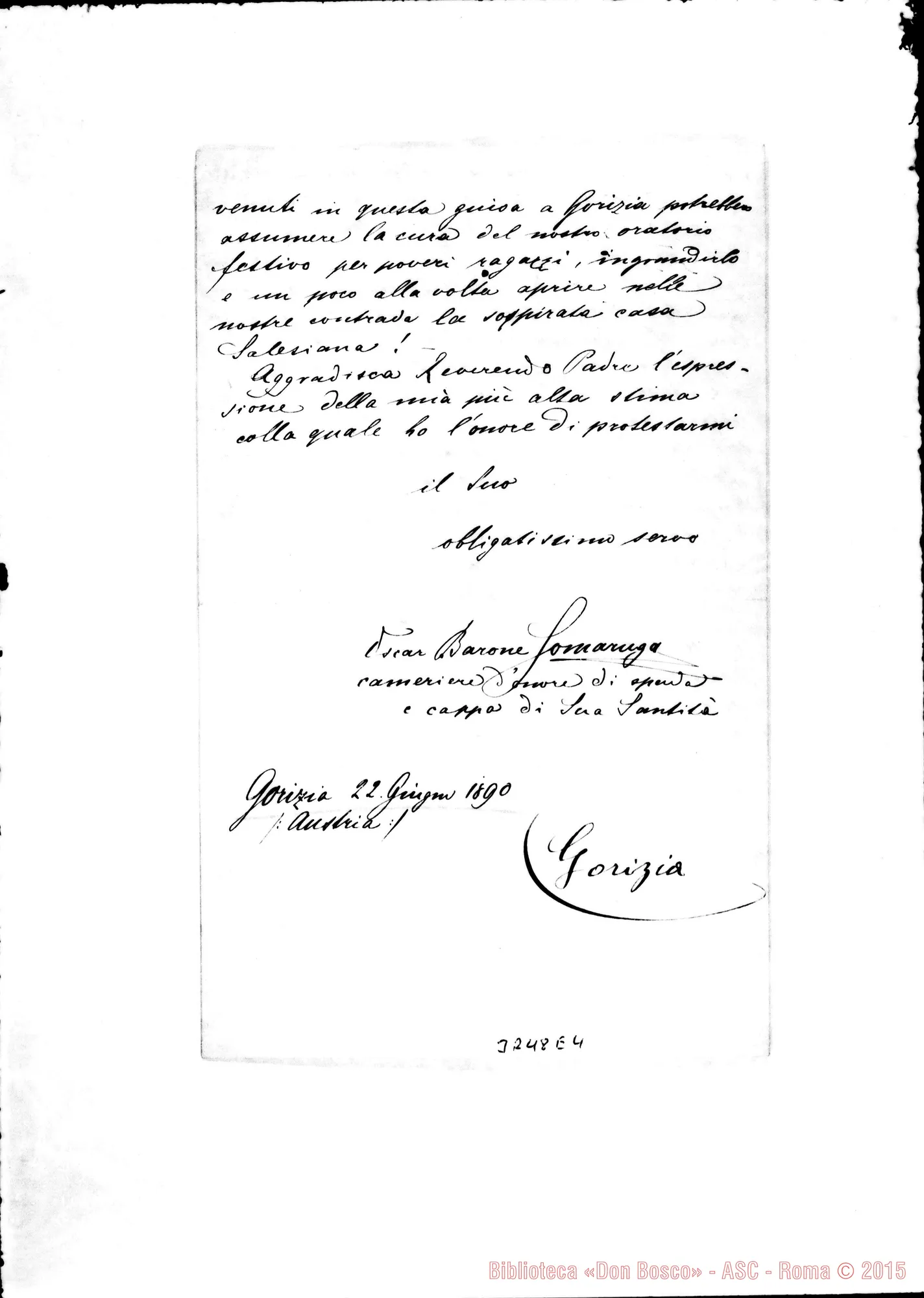 Fotogramma E 4 — Oscar Somaruga-Don Rua. Gorizia, 22-06-1890