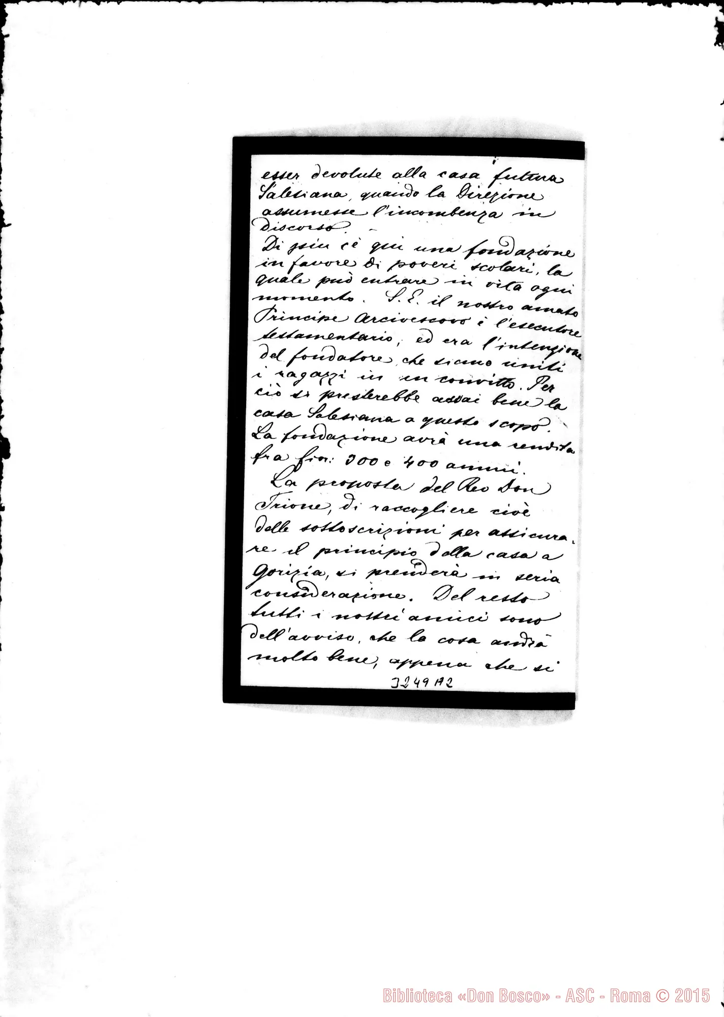 Fotogramma A 2 — Oscar Somaruga-Don Rua. Gorizia, 8-11-1894 Autogr. Rua