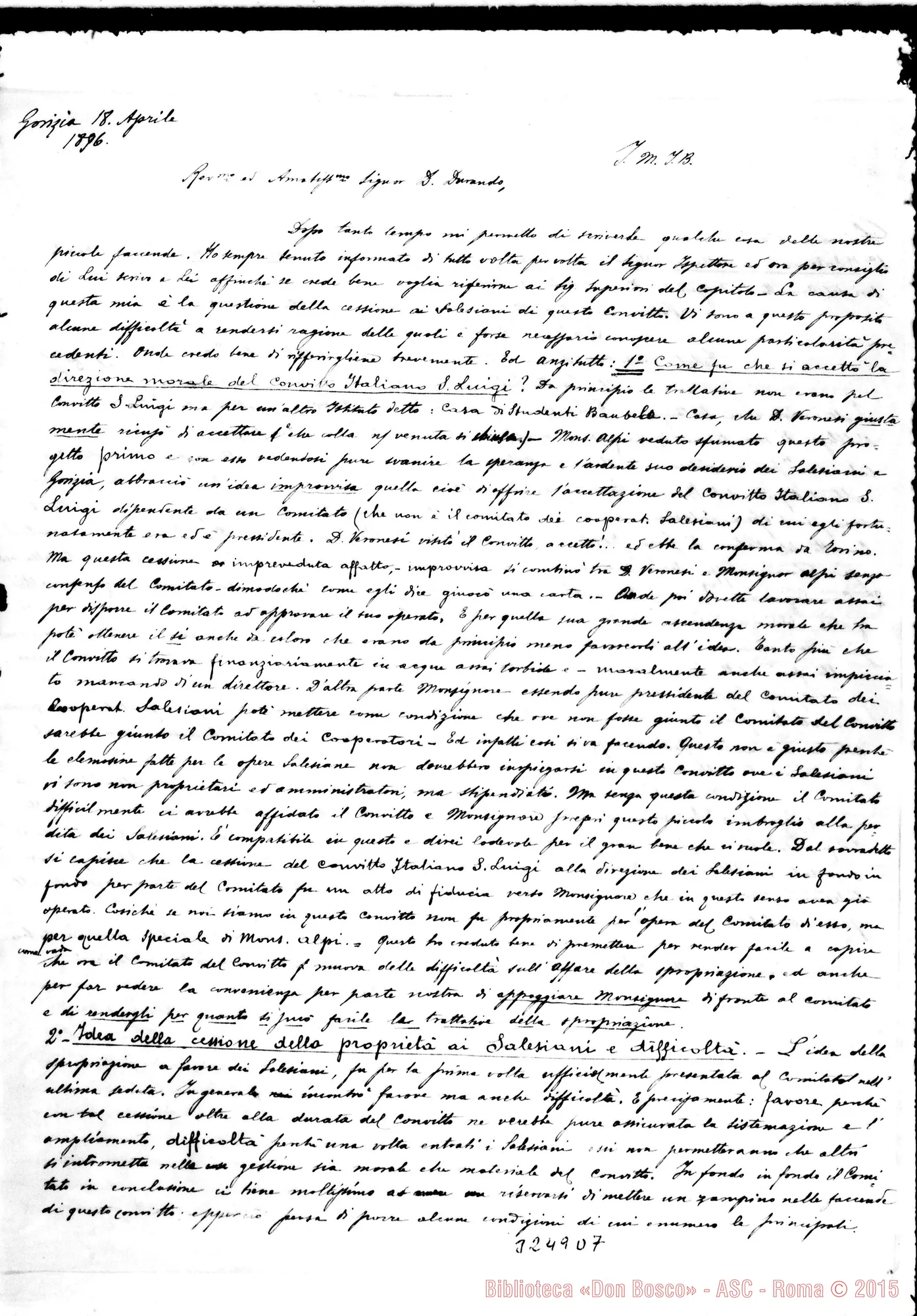 Fotogramma D 7 — Don Domenico Alpi-Don Veronesi. Gorizia, 30-03-1896