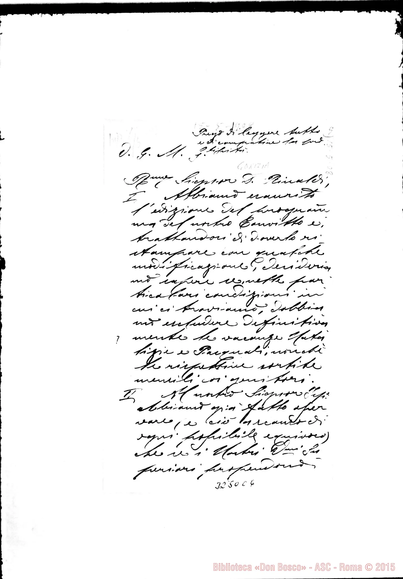 Fotogramma C 6 — Don Mander Callisto-Don Rinaldi. Gorizia, 15-05-1908