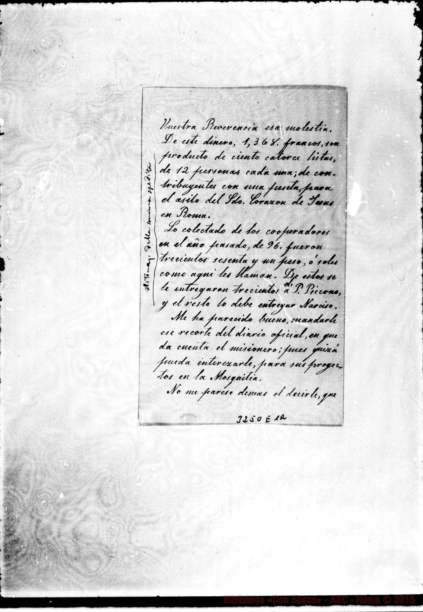 Fotogramma E 12 — Elena Arellano-Don Rua. Granada, 8-02-1897 Autogr. Rua