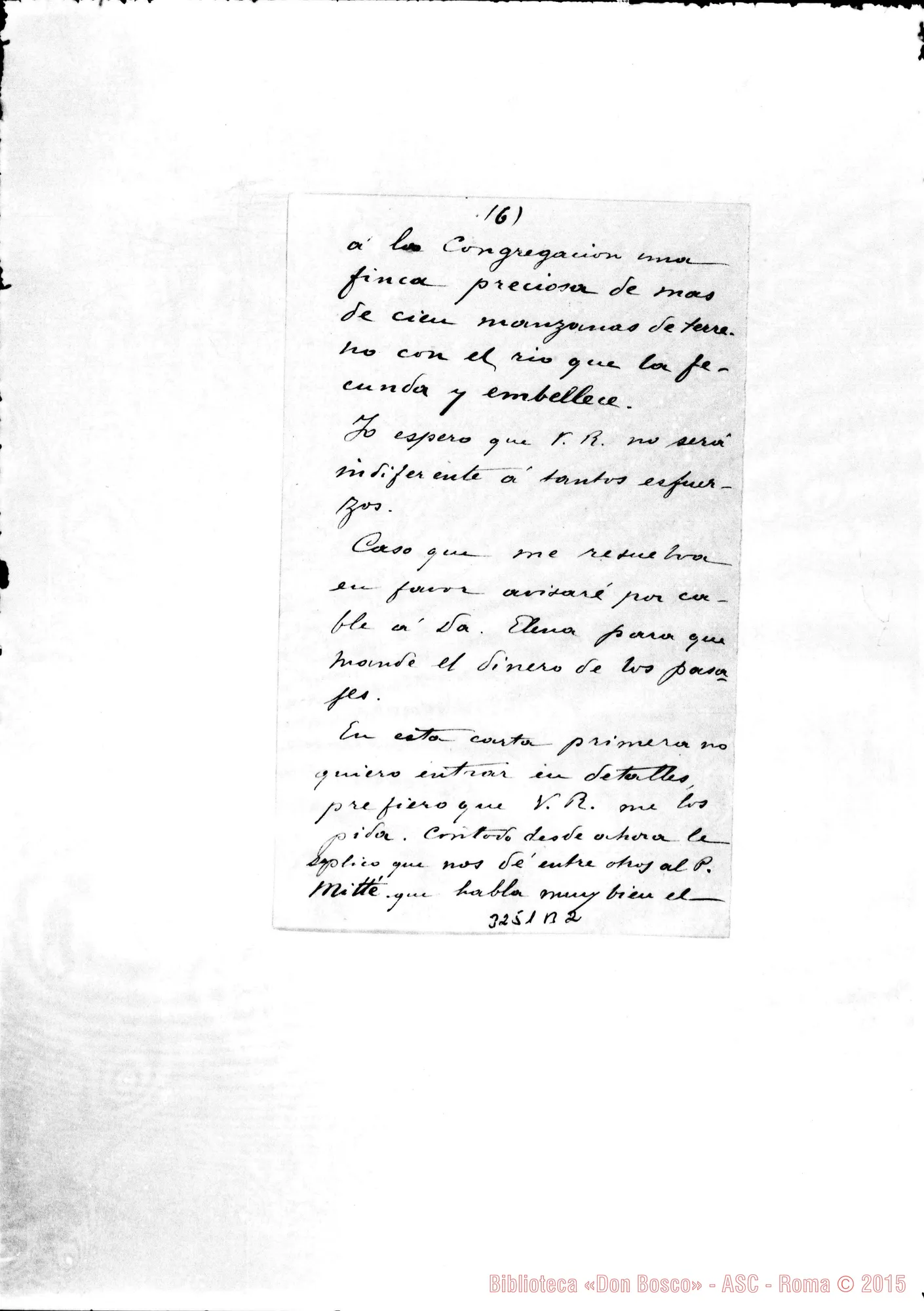 Fotogramma B 2 — F. Aguirre-Don Rua. Roma, 5-10-1899 Autogr. Rua
