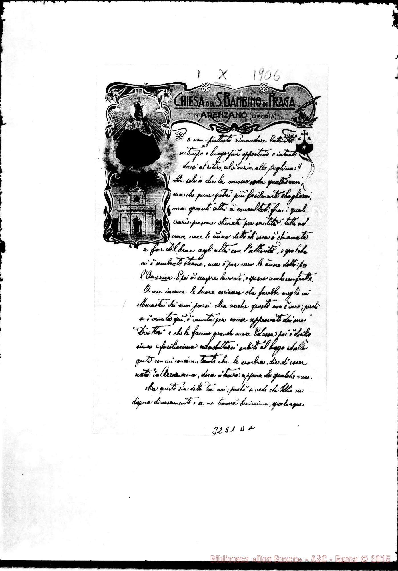 Fotogramma D 2 — Sac. Alessandro di S. Francesco-Don Rua. Arenzano, 1-10-1906