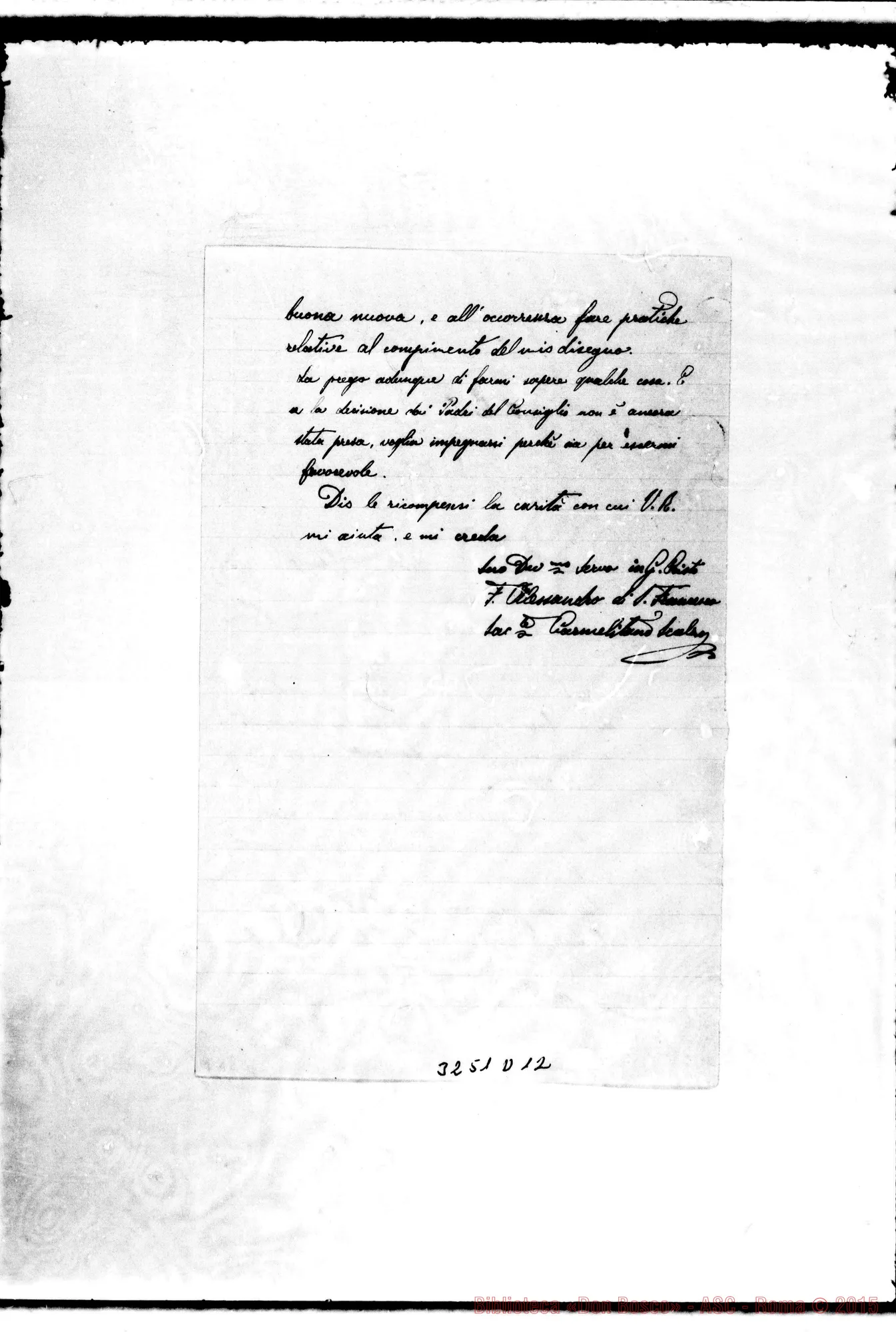 Fotogramma D 12 — Sac. Alessandro di S. Frane.-Don Cerruti. Arenzano, 26-07-1908
