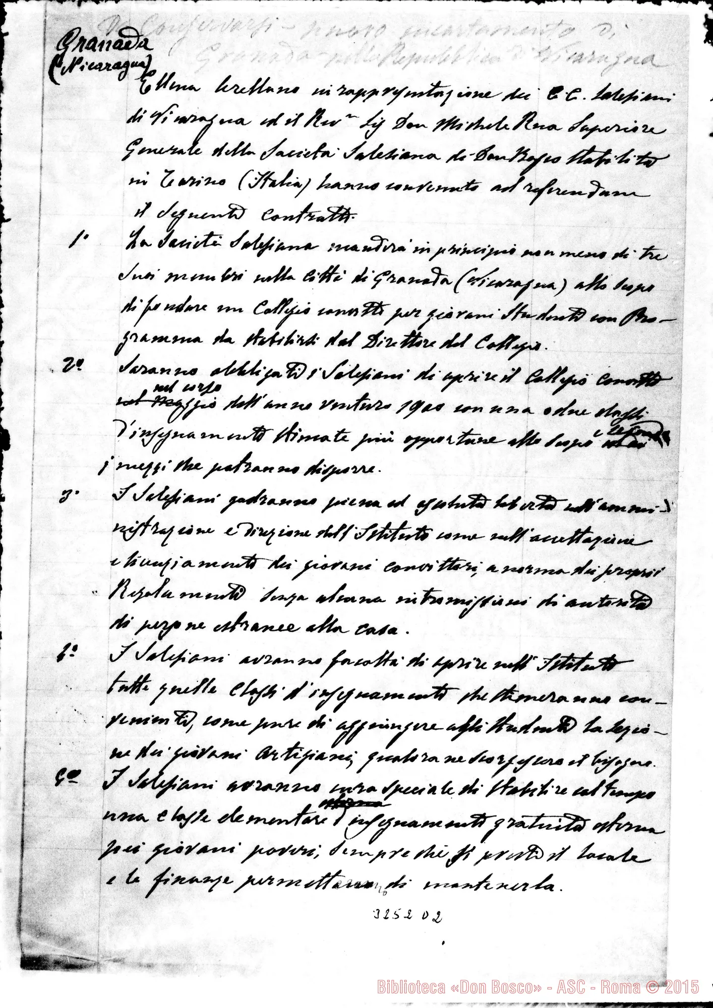 Fotogramma D 2 — Contratto ad referendum: due stesure