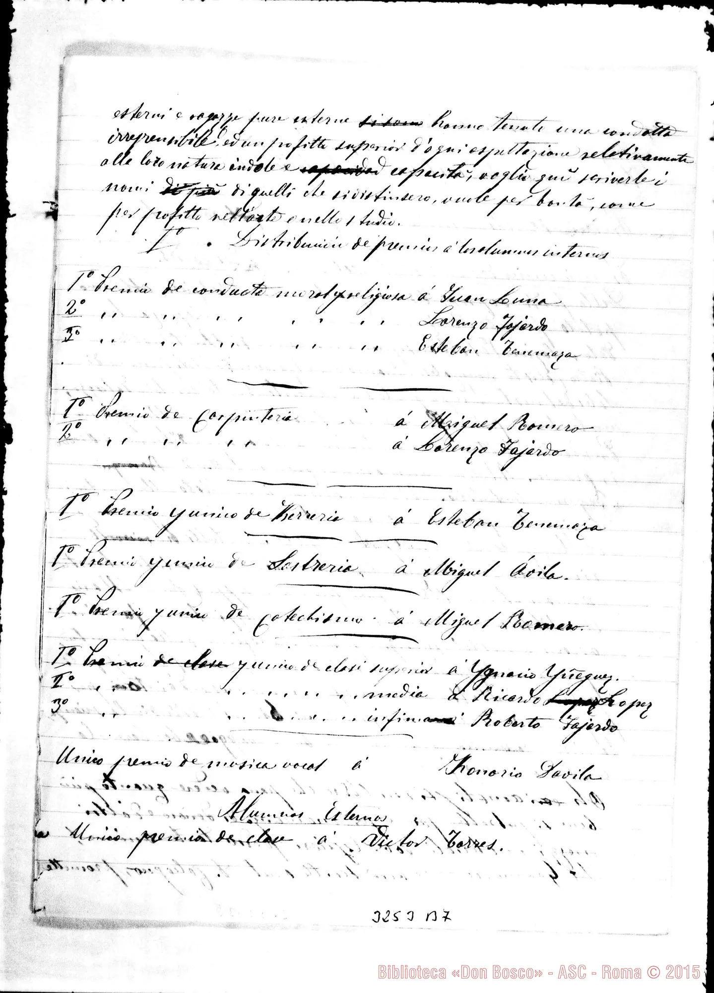 Fotogramma B 7 — Gualaquiza: Don Francesco Mattana-Don Rua. Gualaquiza, 20-10-1894 Autogr. Rua