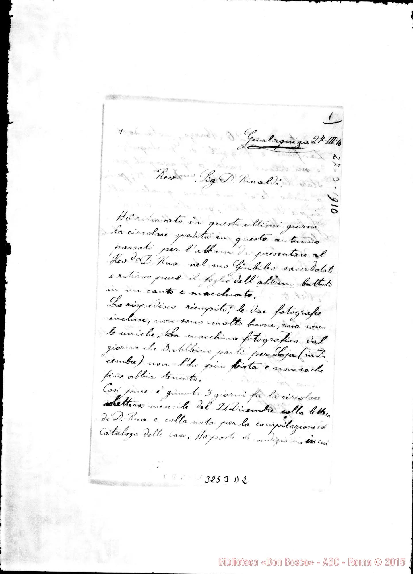 Fotogramma D 2 — Don Allioni Michele-Don Rinaldi. Gualaquiza, 27-03-1910