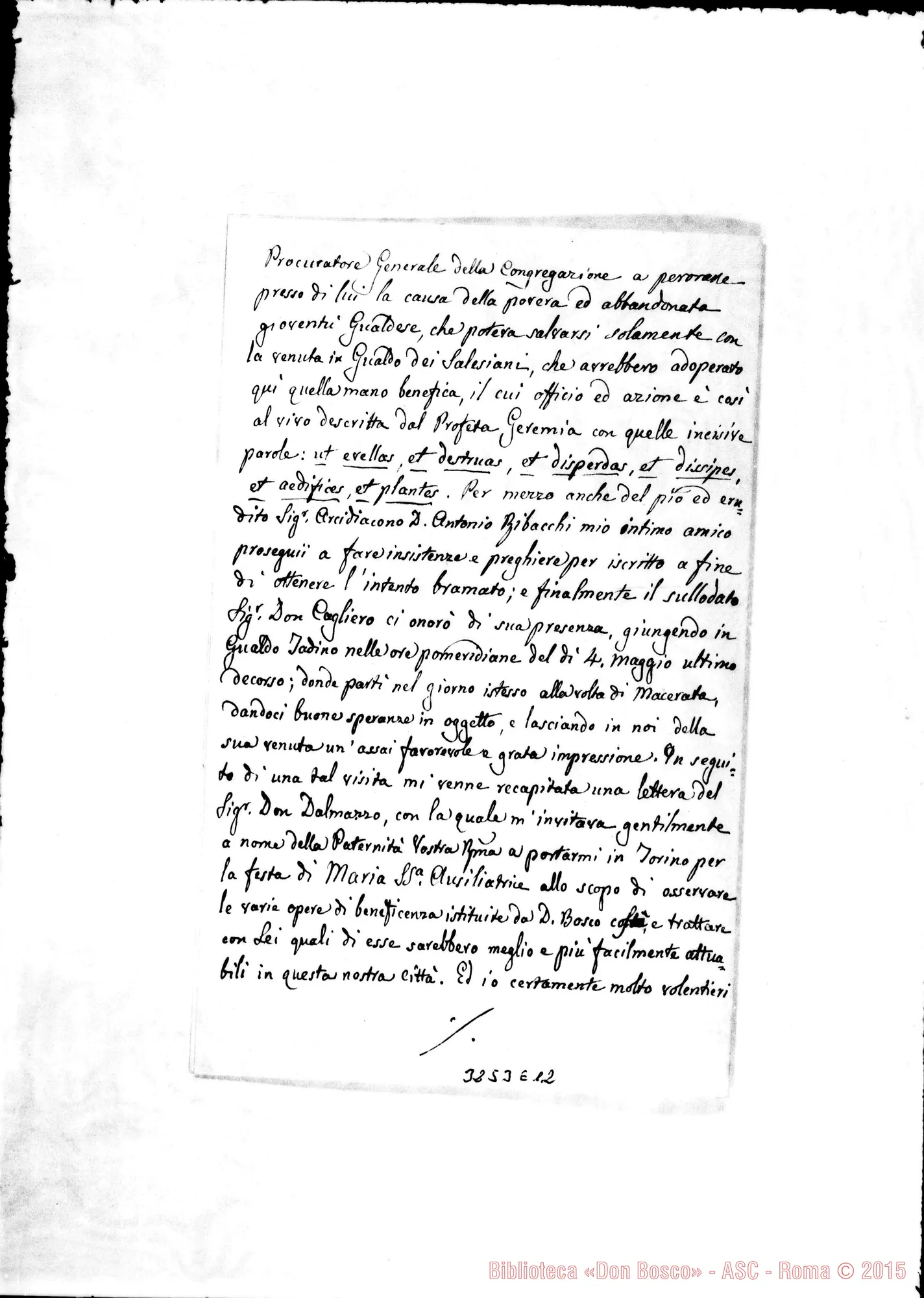 Fotogramma E 12 — Can. Roberto Calai Marioni-Rev.mo Sig. Gualdo T., 22-06-1892