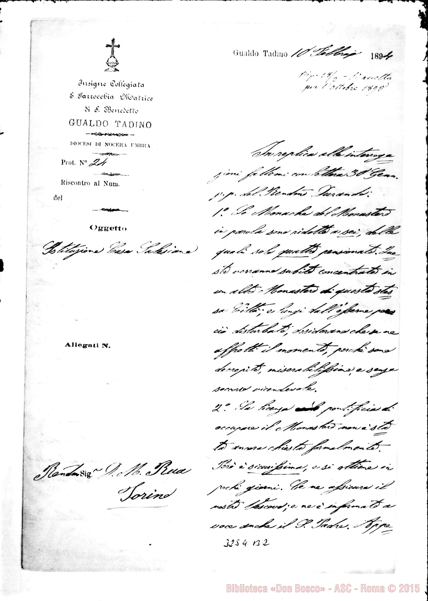 Fotogramma B 2 — Don Ribacchi-Don Rua. Gualdo Tadino, 10-02-1894