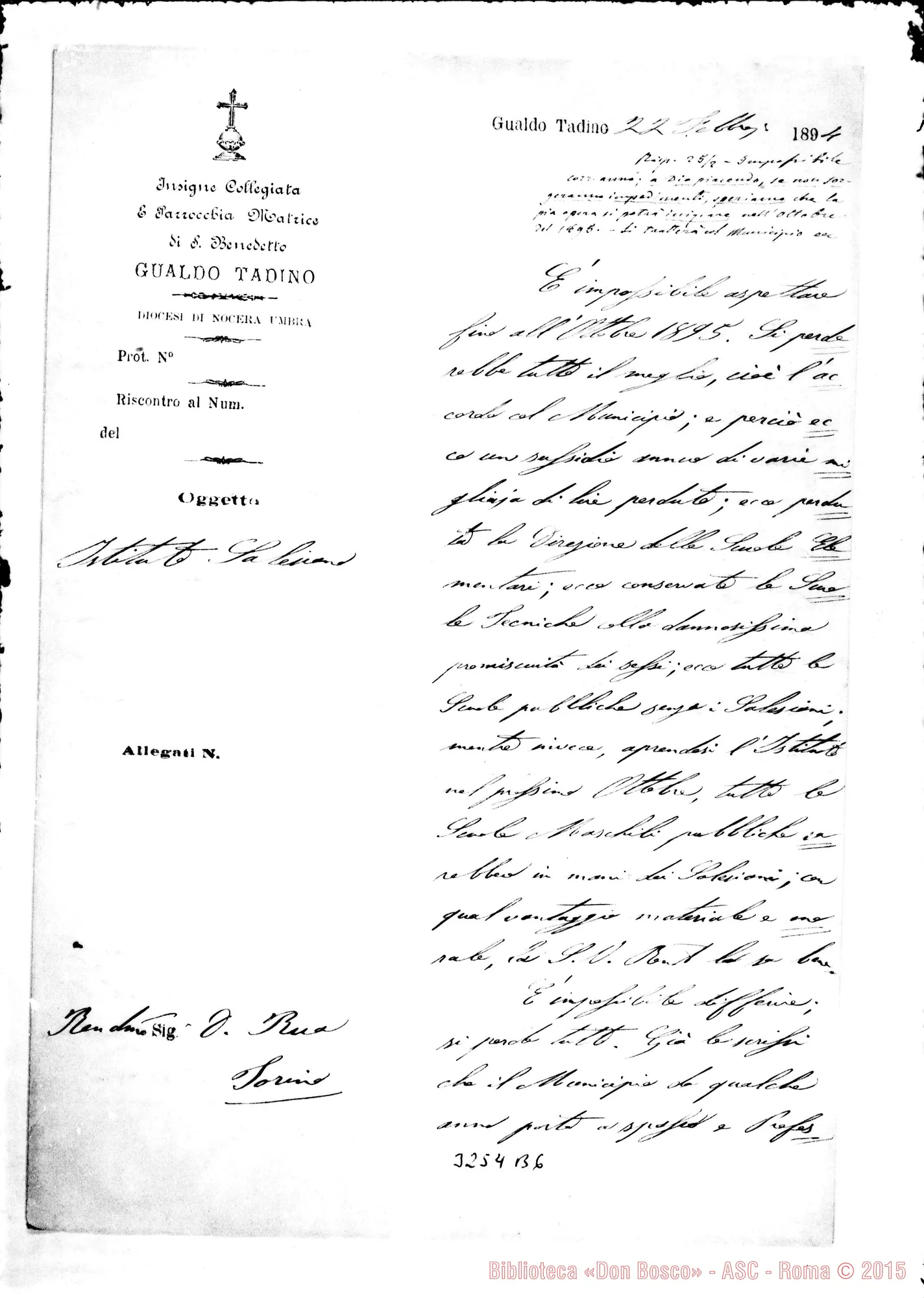 Fotogramma B 6 — Don Ribacchi-Don Rua. Gualdo Tadino, 22-02-1894