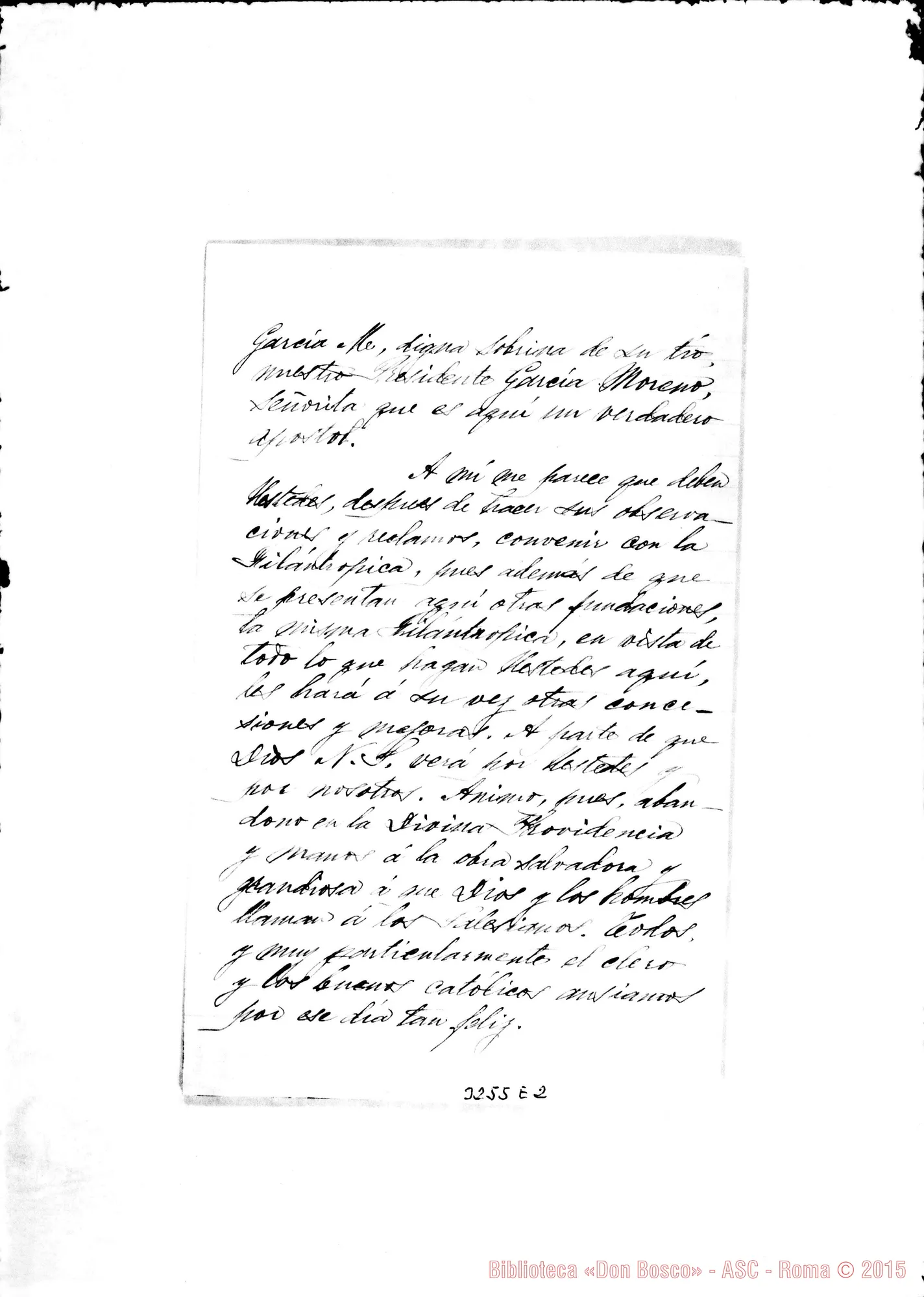 Fotogramma E 2 — José Maria de Santistevan-Don Durando. Guayaquil, 10-04-1901